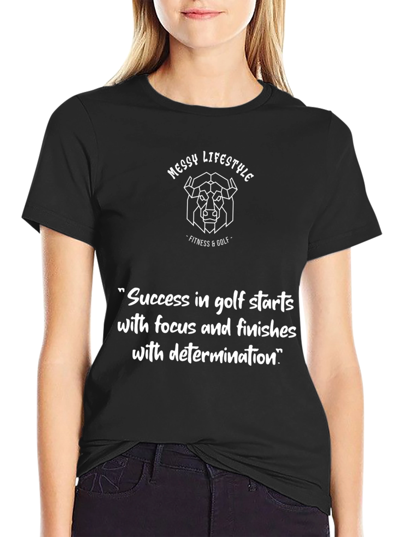 Messy Lifestyle Golf T-Shirt - Success Focus Determination Tee
