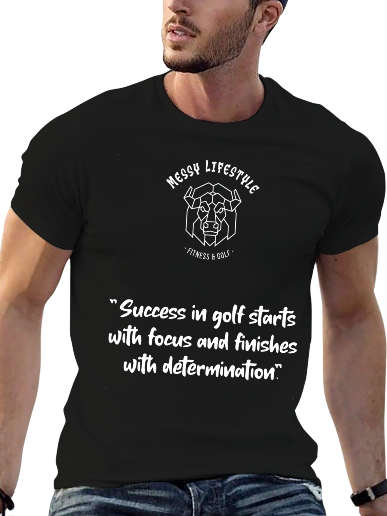 Messy Lifestyle Golf T-Shirt - Success Focus Determination Tee
