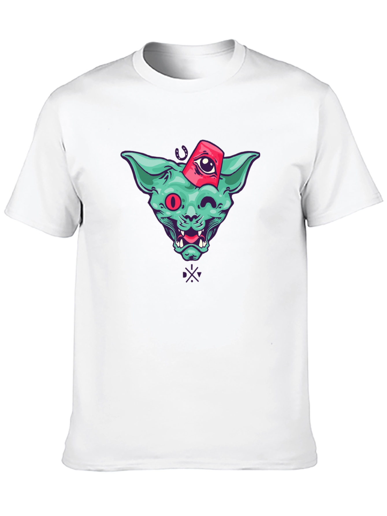 Mystic Cat Graphic T-Shirt - Black Cotton Tee
