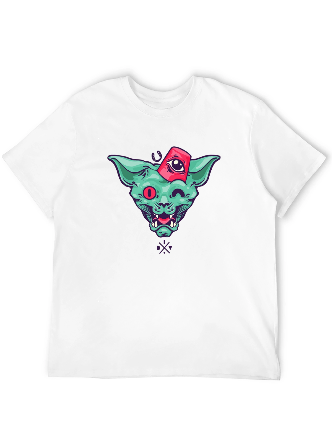 Mystic Cat Graphic T-Shirt - Black Cotton Tee