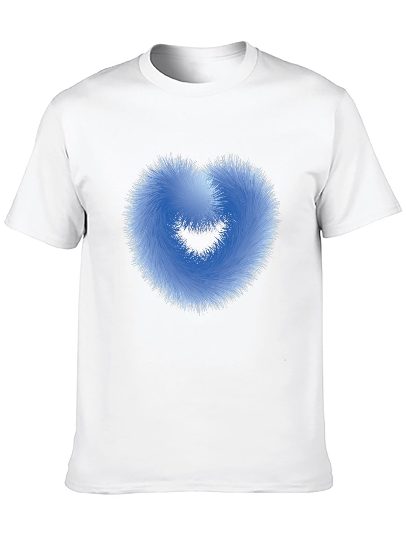 Fuzzy Heart Graphic Black T-Shirt