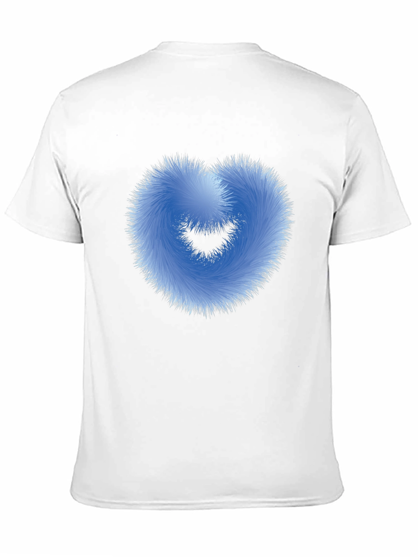 Fuzzy Heart Graphic Black T-Shirt
