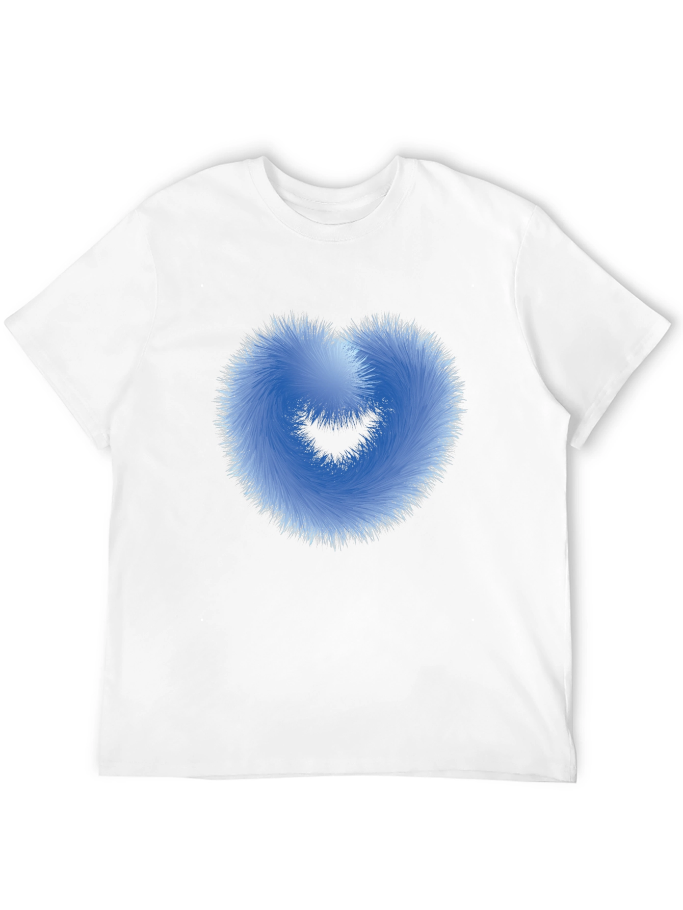 Fuzzy Heart Graphic Black T-Shirt