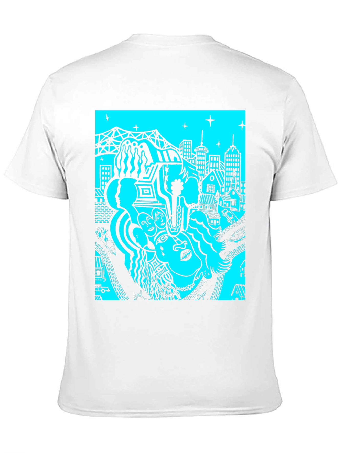 Unique Graphic Print Black T-Shirt