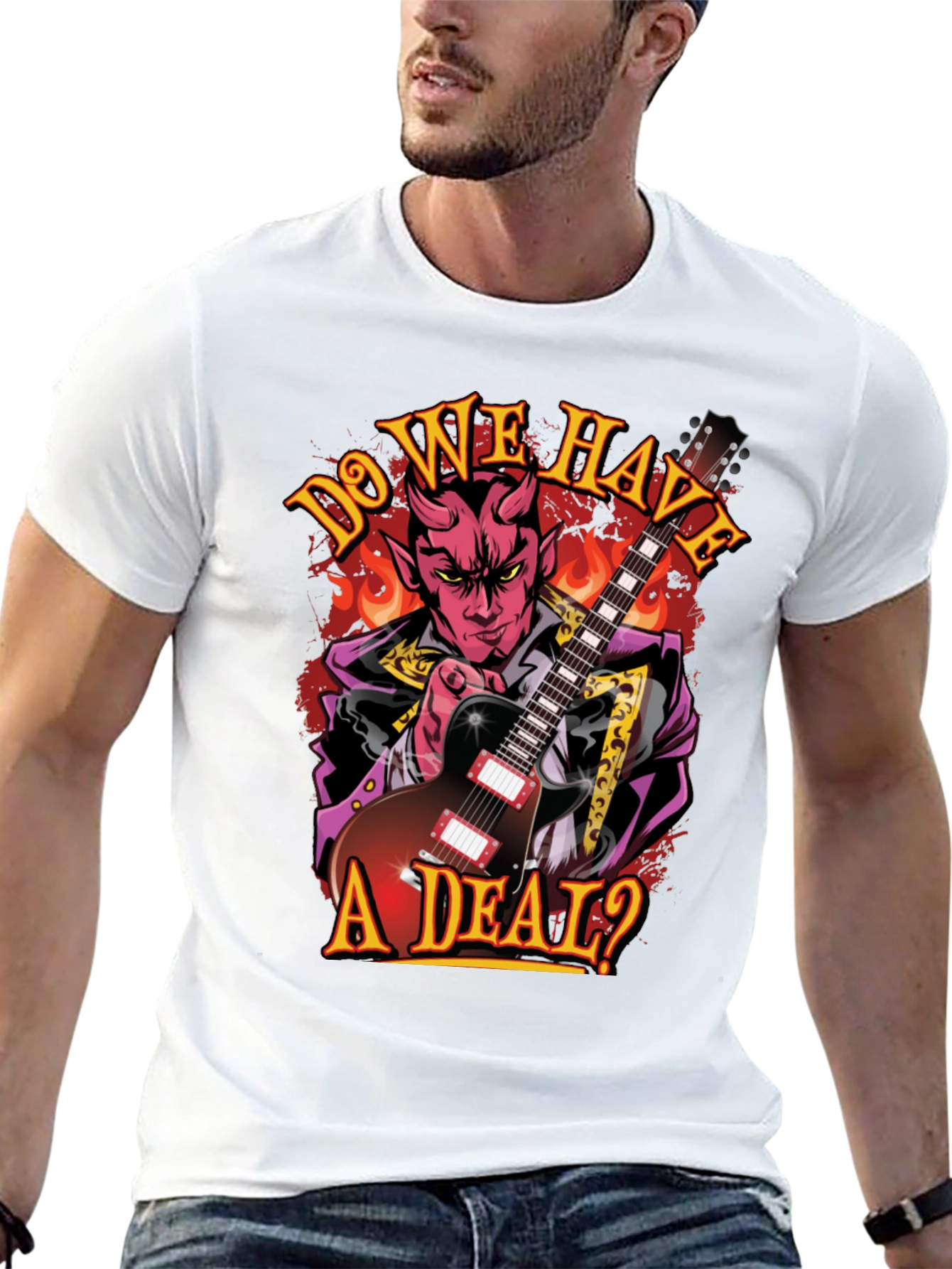 Do We Have A Deal? Devil Guitarist Black T-Shirt