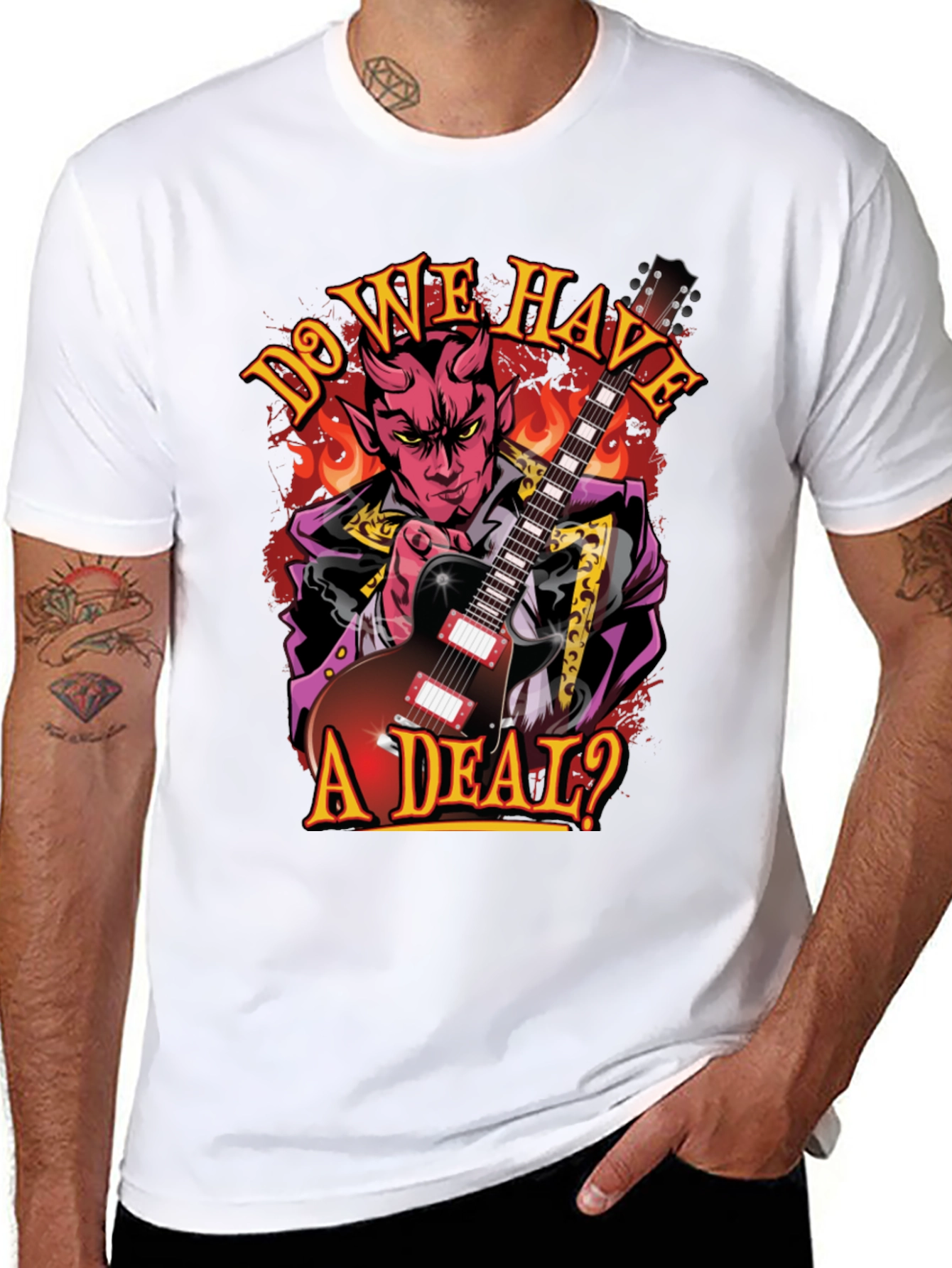 Do We Have A Deal? Devil Guitarist Black T-Shirt