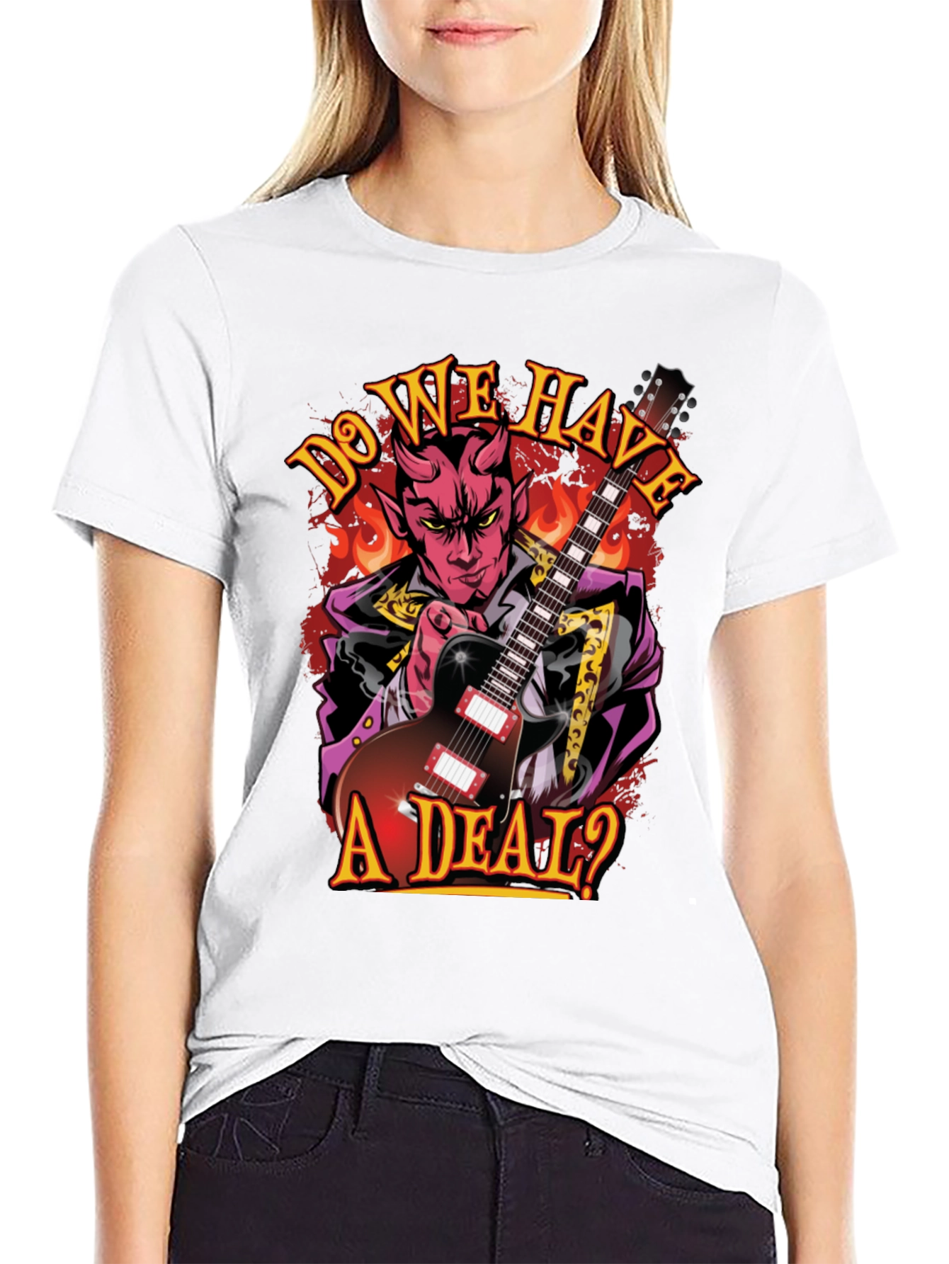 Do We Have A Deal? Devil Guitarist Black T-Shirt