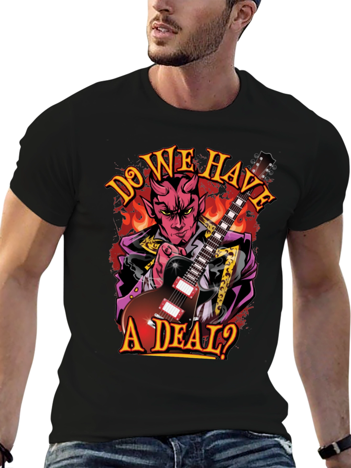 Do We Have A Deal? Devil Guitarist Black T-Shirt
