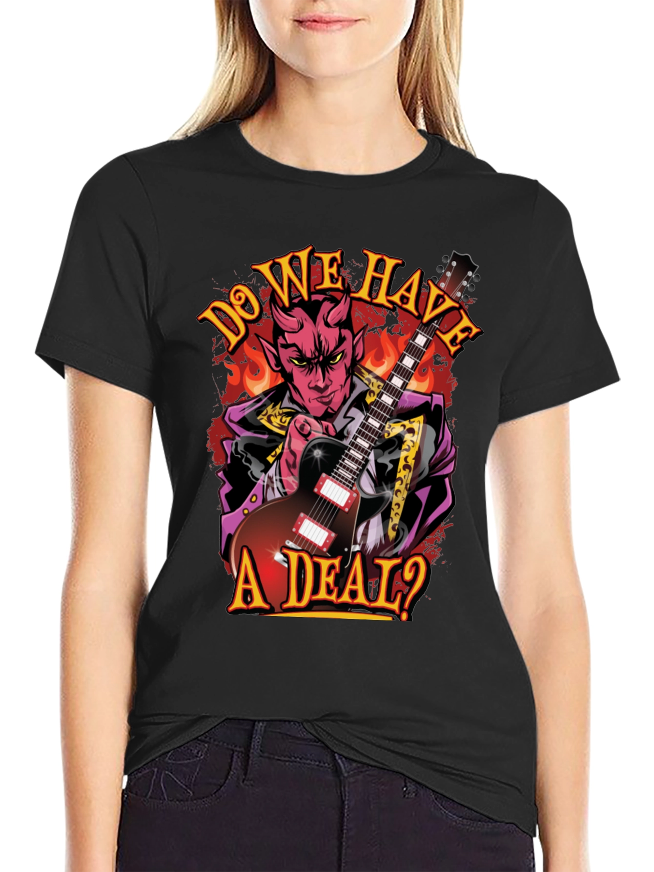 Do We Have A Deal? Devil Guitarist Black T-Shirt