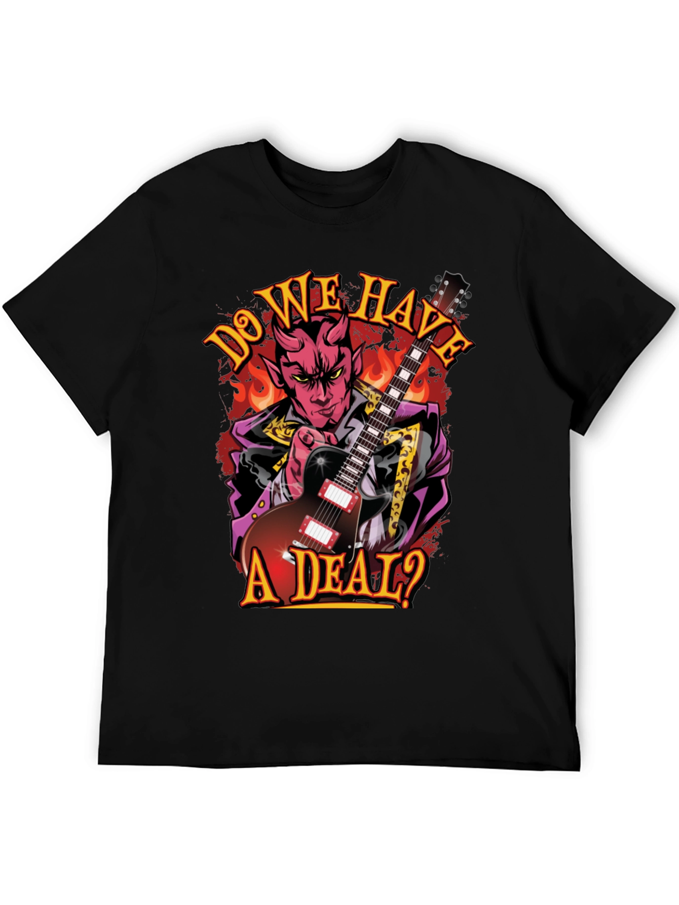 Do We Have A Deal? Devil Guitarist Black T-Shirt