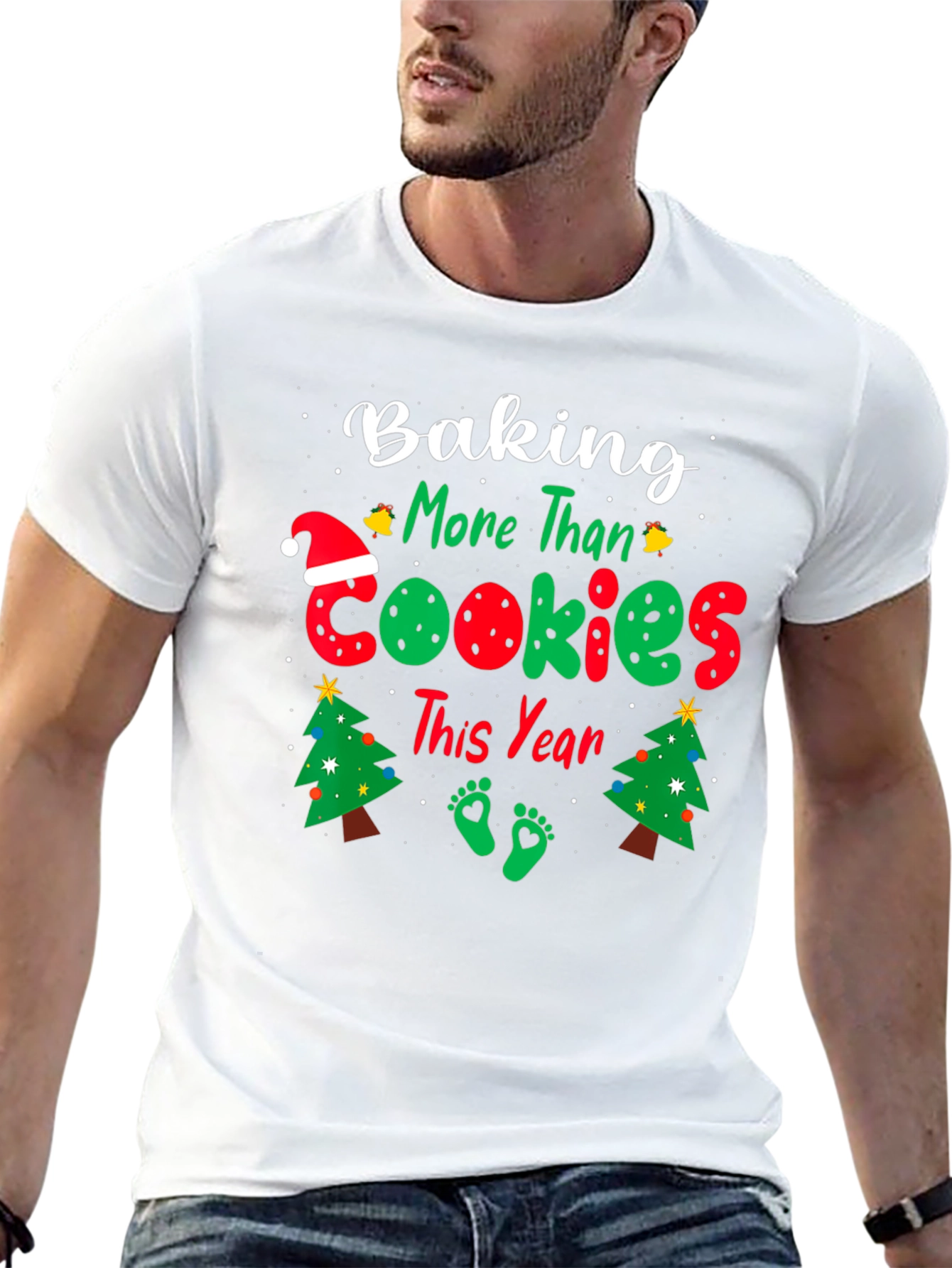 Baking More Than Cookies Pregnancy Christmas T-Shirt