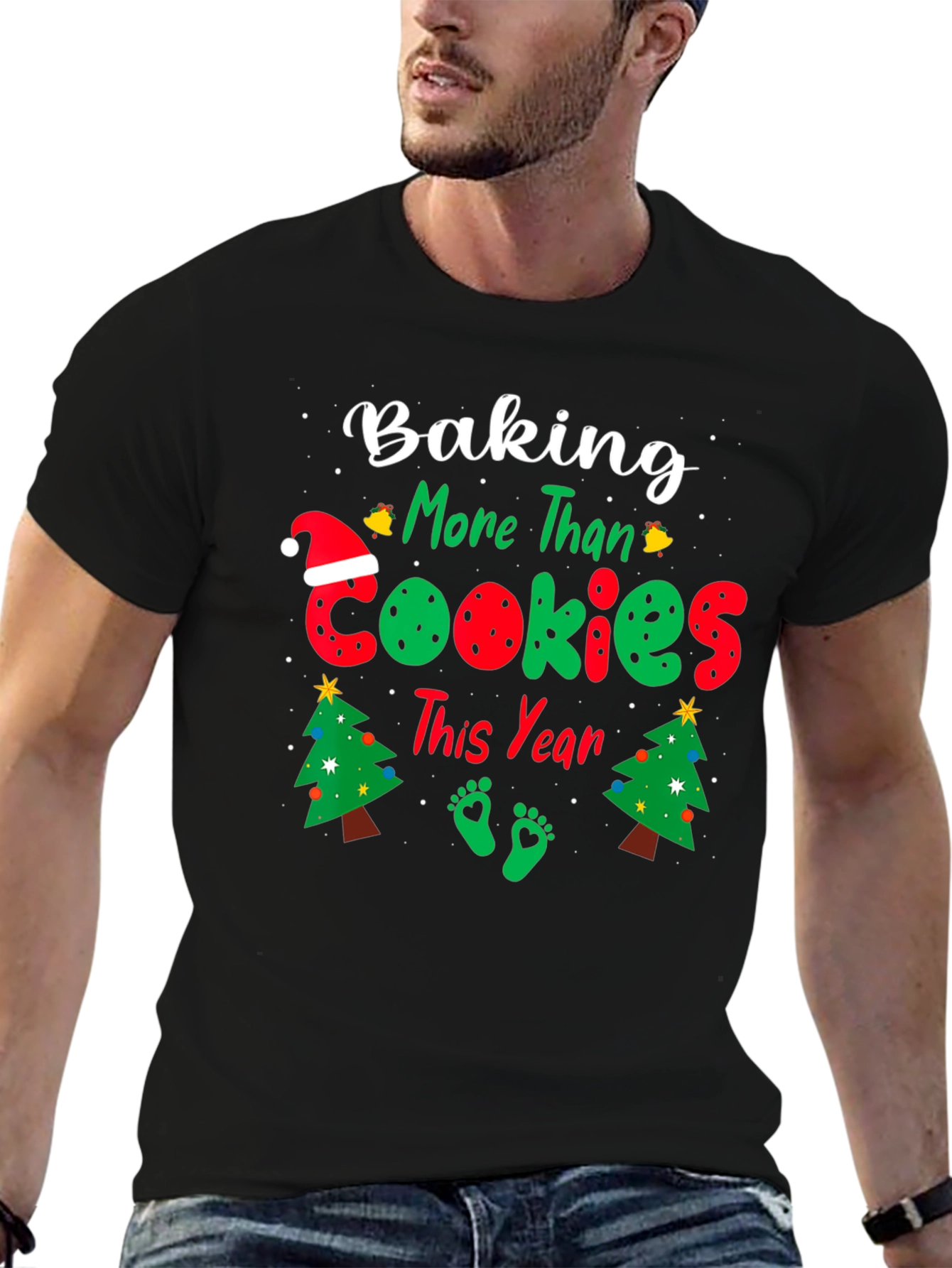 Baking More Than Cookies Pregnancy Christmas T-Shirt