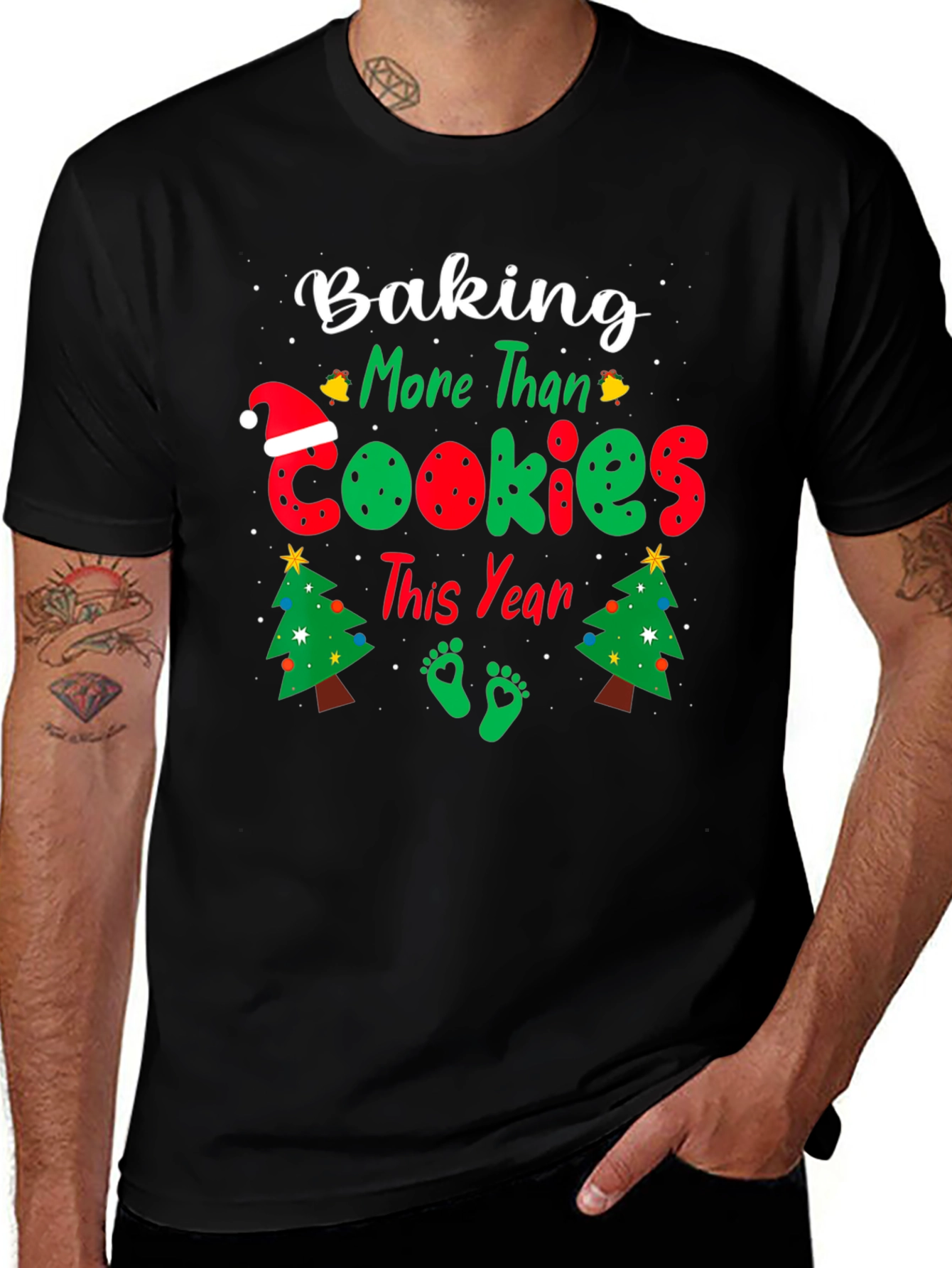 Baking More Than Cookies Pregnancy Christmas T-Shirt