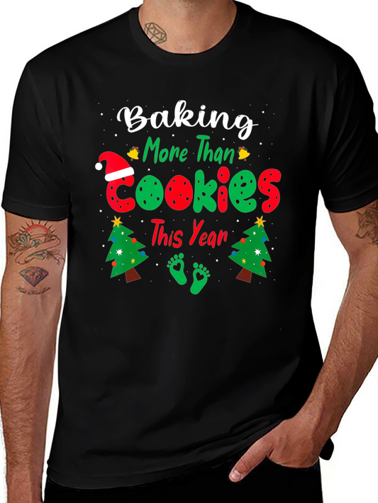 Baking More Than Cookies Pregnancy Christmas T-Shirt