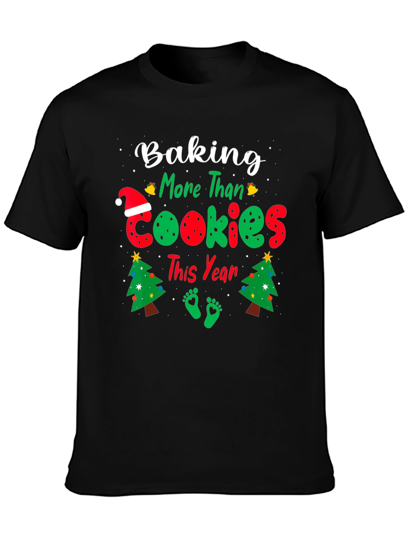 Baking More Than Cookies Pregnancy Christmas T-Shirt