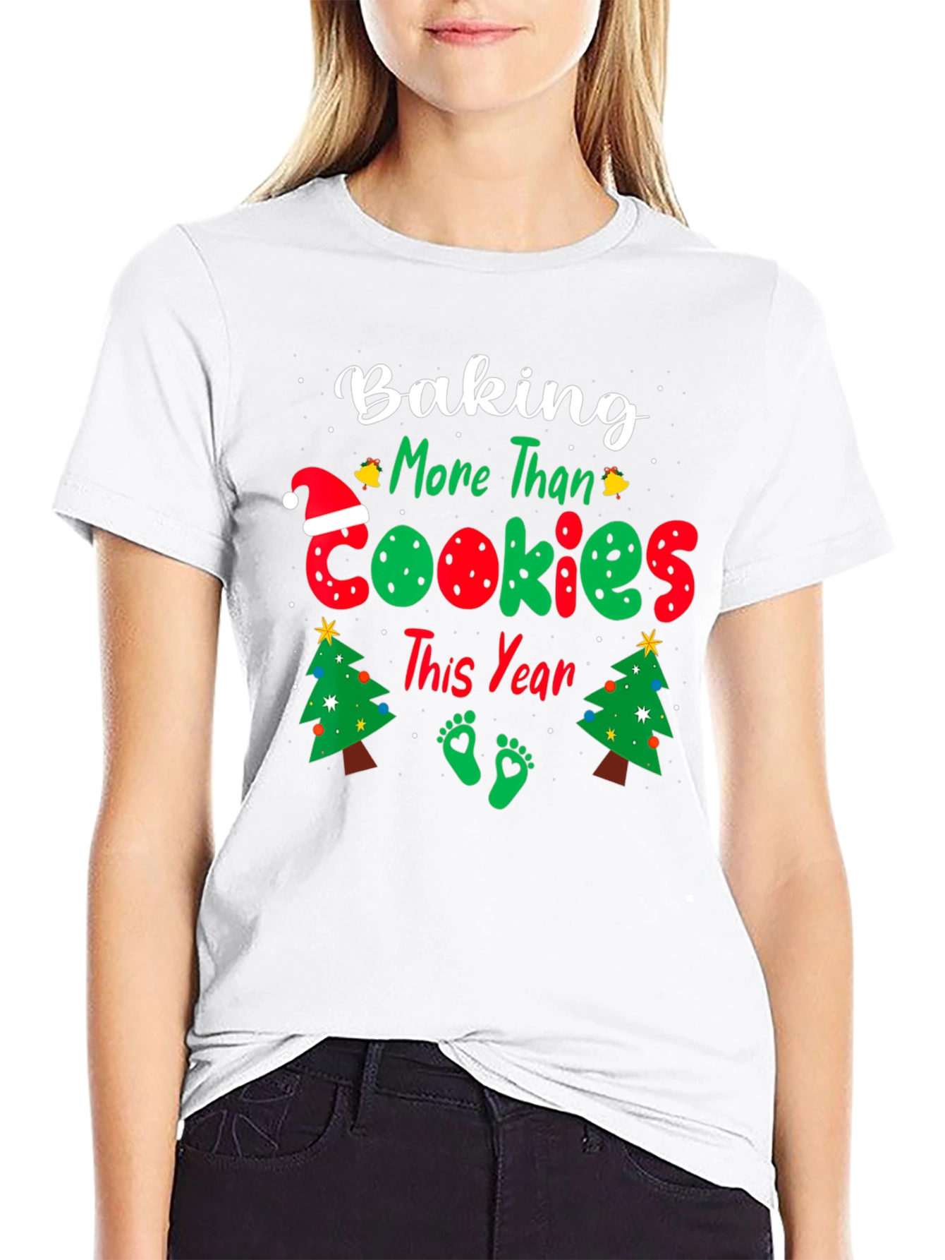 Baking More Than Cookies Pregnancy Christmas T-Shirt