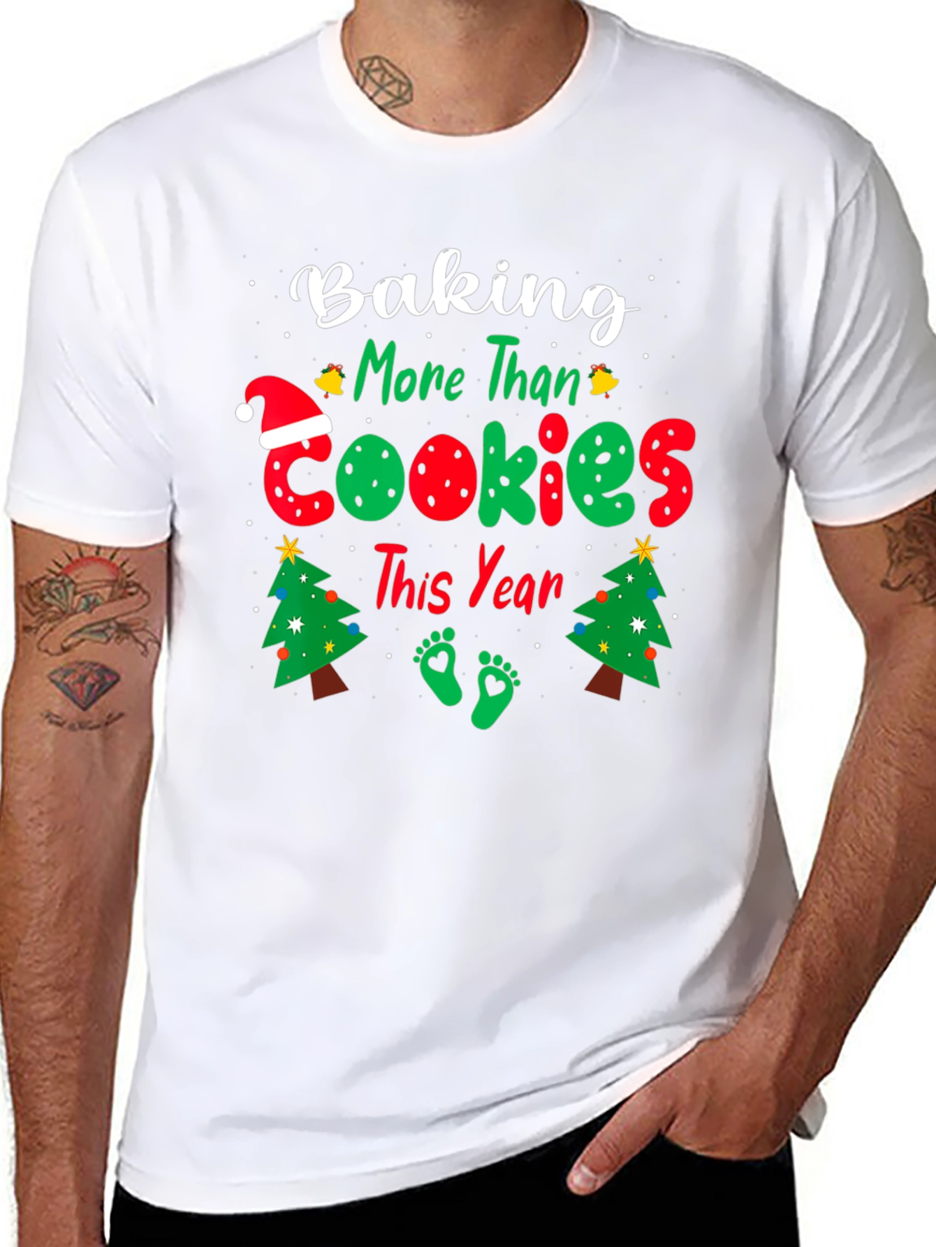 Baking More Than Cookies Pregnancy Christmas T-Shirt