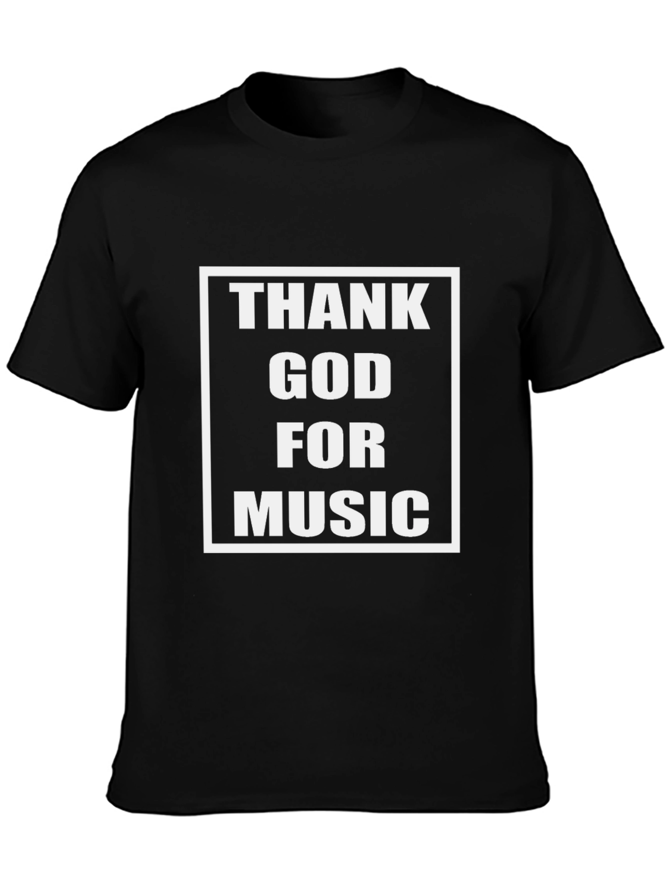 Thank God For Music Black T-Shirt