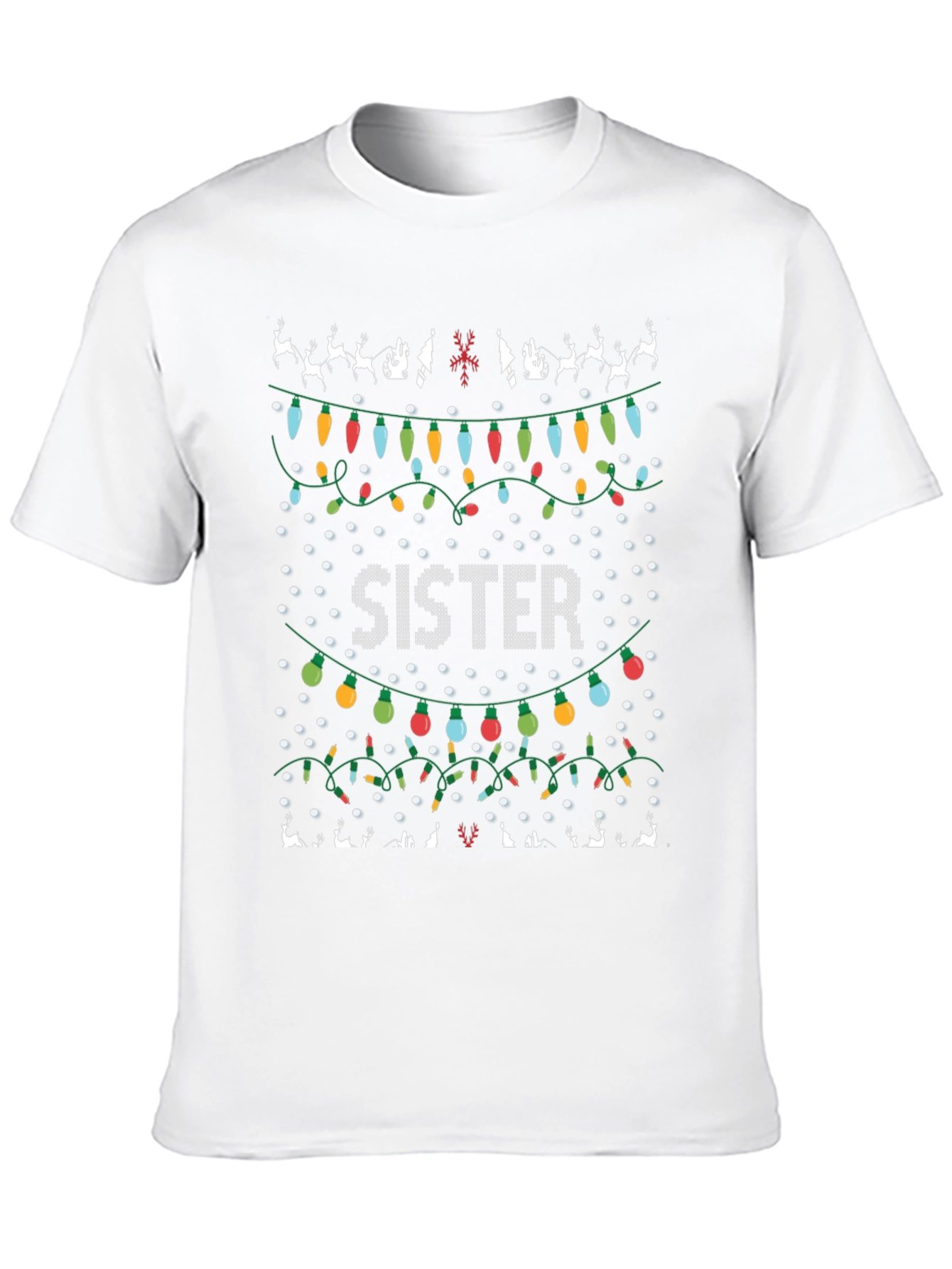 Sister Christmas Lights Graphic Tee