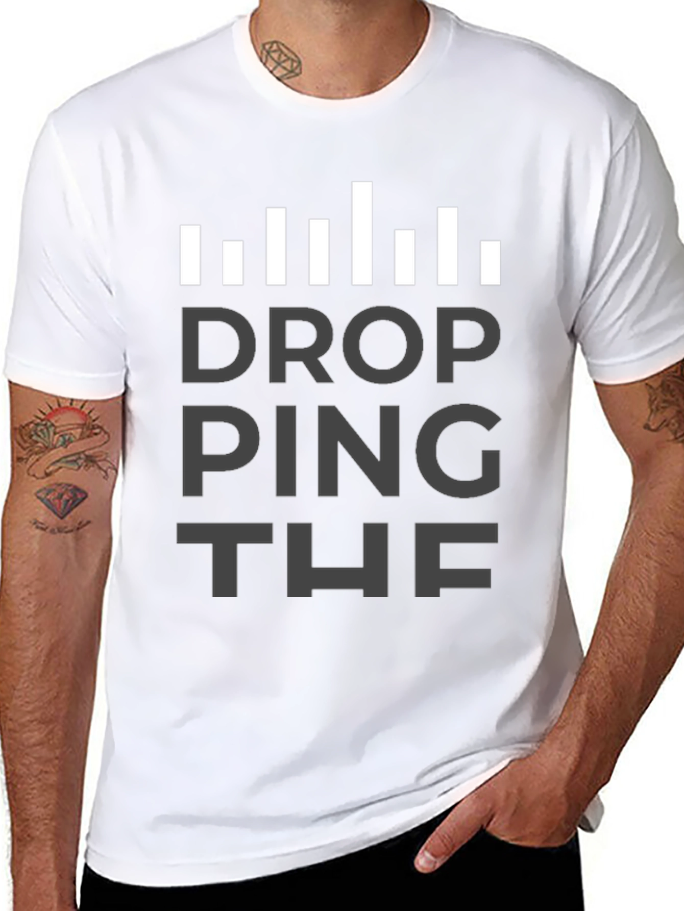 Dropping The Ping Black Graphic T-Shirt