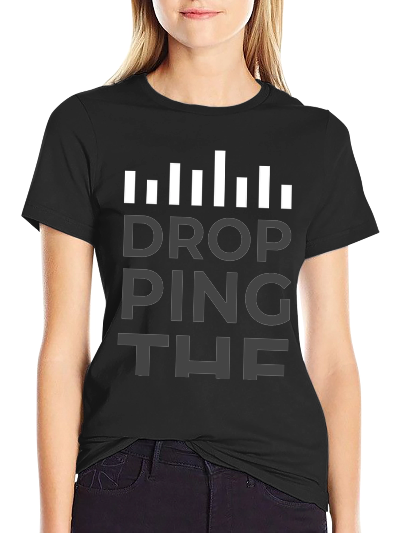 Dropping The Ping Black Graphic T-Shirt