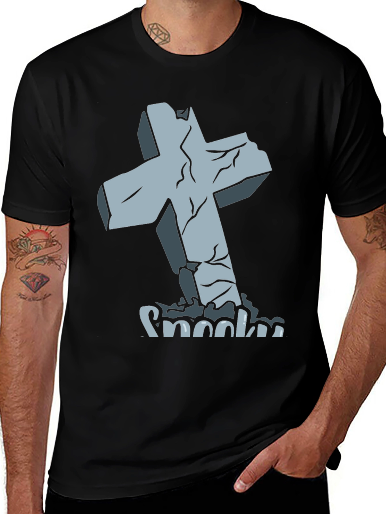 Spooky Tombstone Graphic Tee - Halloween Ready