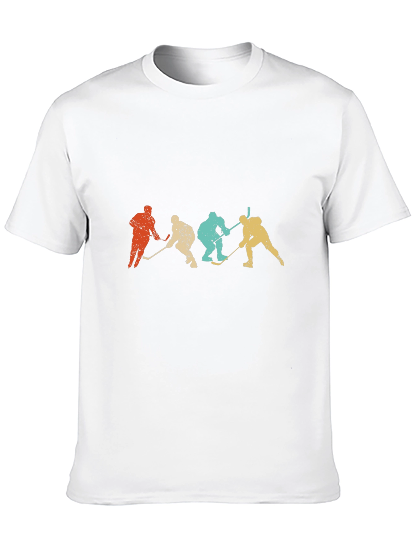 Retro Hockey Silhouette Graphic Tee - Black