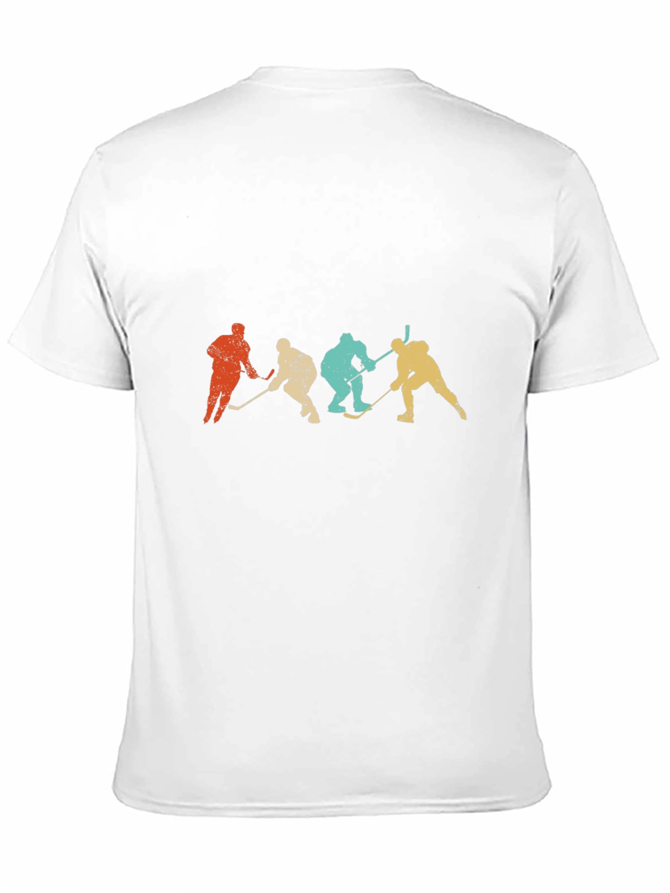 Retro Hockey Silhouette Graphic Tee - Black