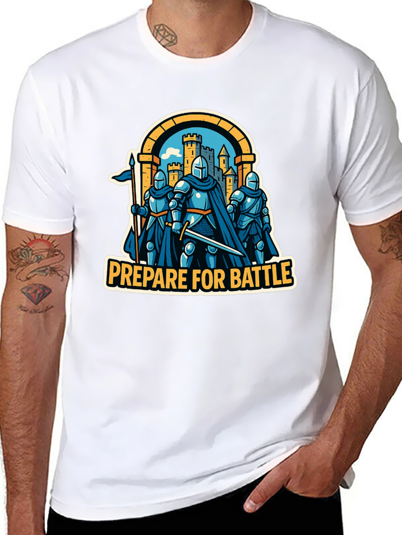 Prepare for Battle Knight Graphic T-Shirt