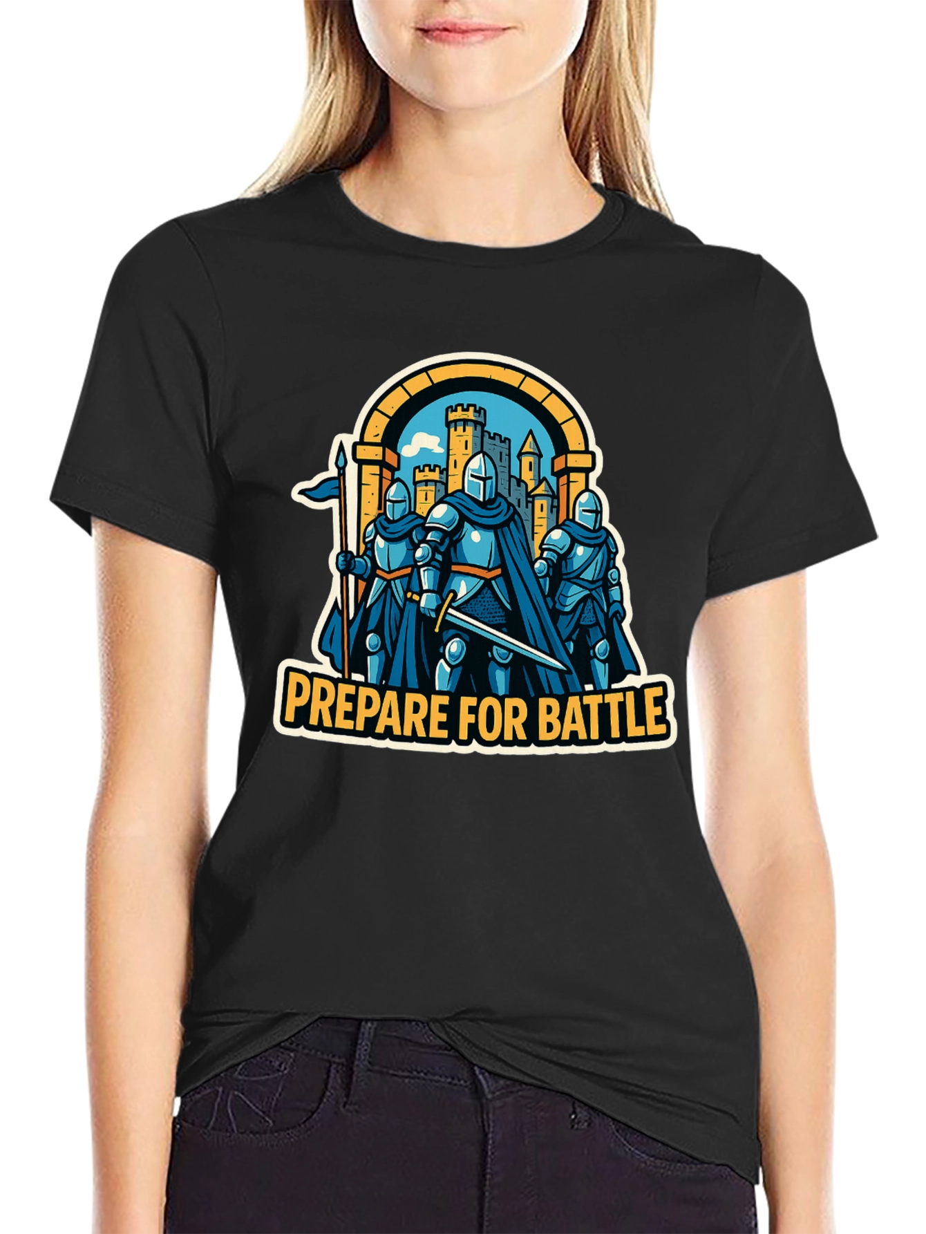 Prepare for Battle Knight Graphic T-Shirt