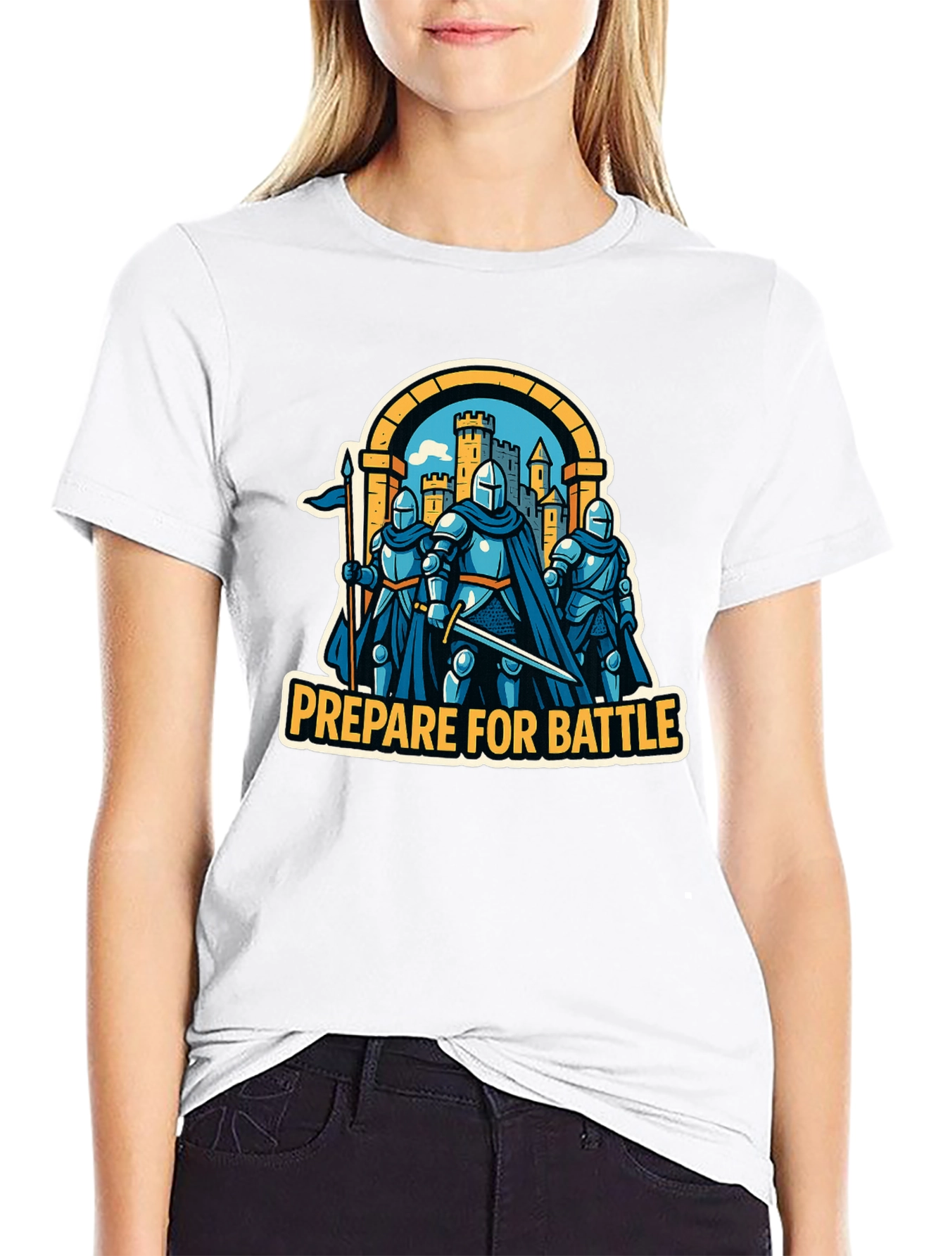 Prepare for Battle Knight Graphic T-Shirt