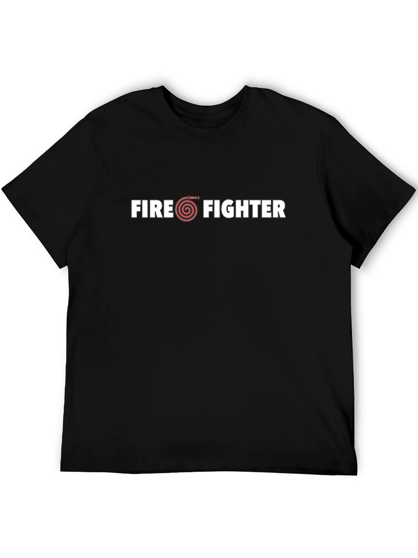 Firefighter Graphic Tee - Black Cotton T-Shirt