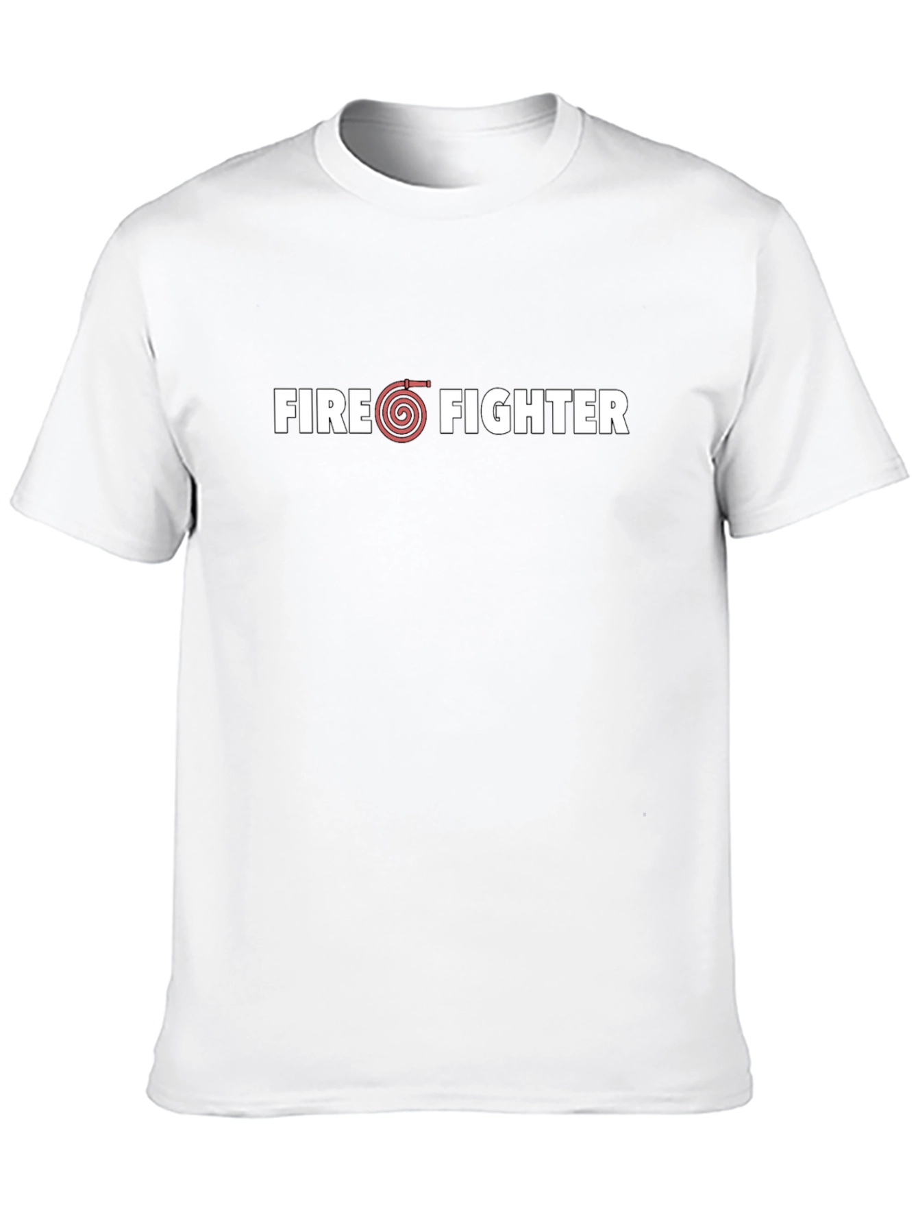 Firefighter Graphic Tee - Black Cotton T-Shirt