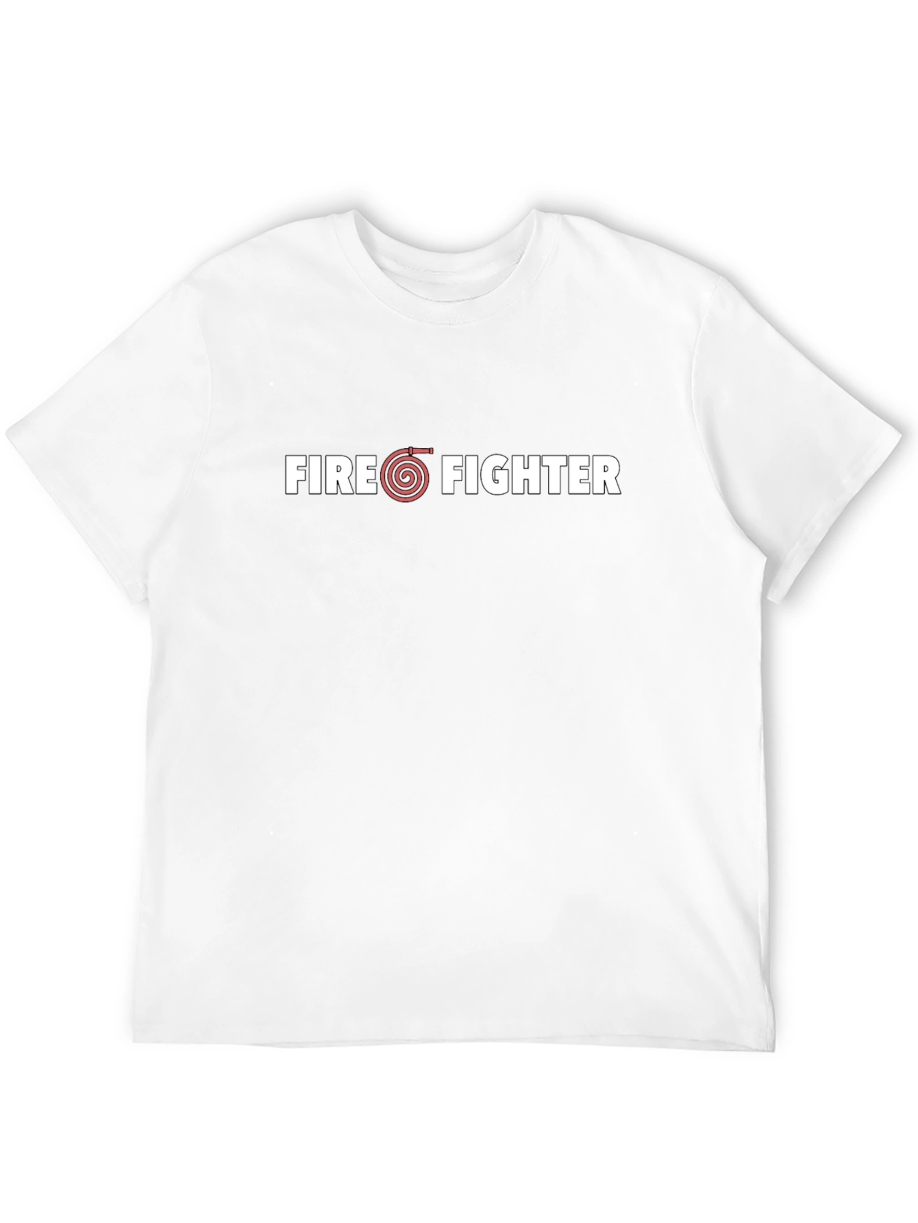 Firefighter Graphic Tee - Black Cotton T-Shirt