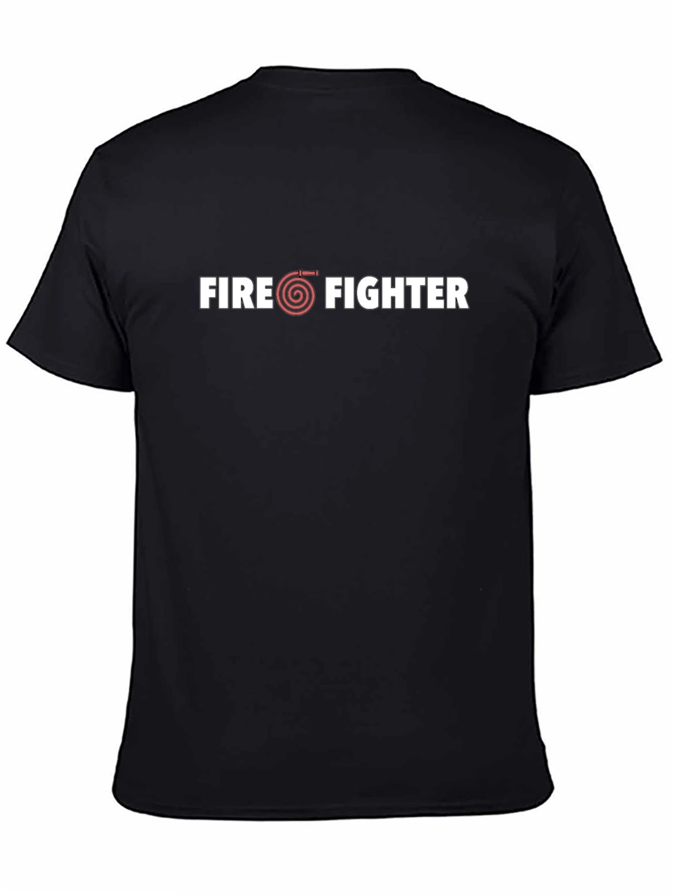 Firefighter Graphic Tee - Black Cotton T-Shirt