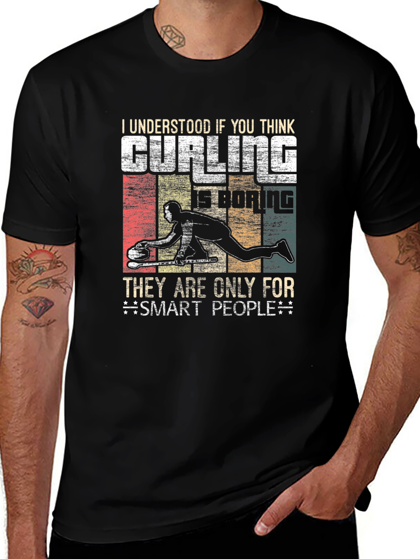 Curling is Only for Smart People T-Shirt
