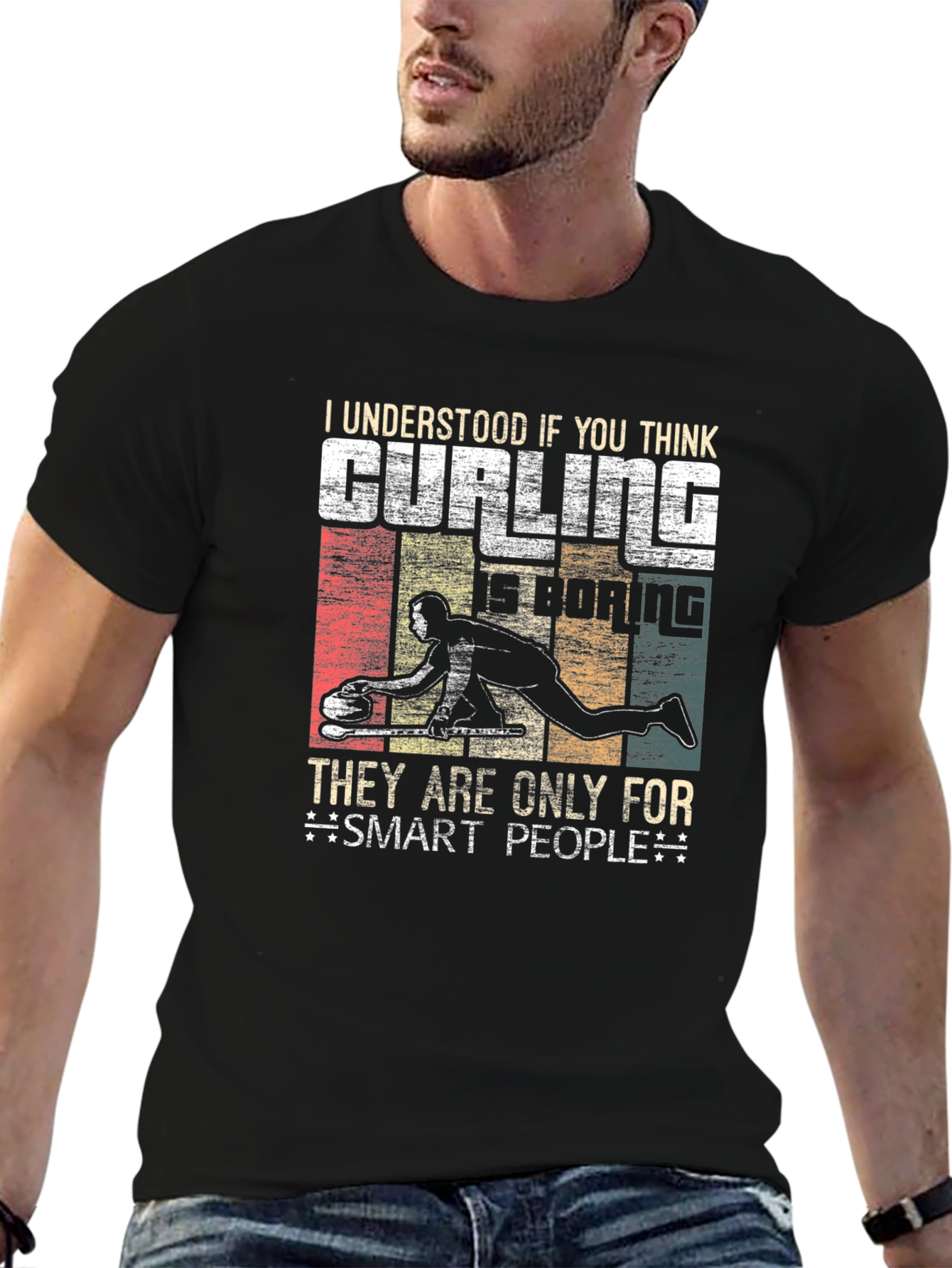 Curling is Only for Smart People T-Shirt