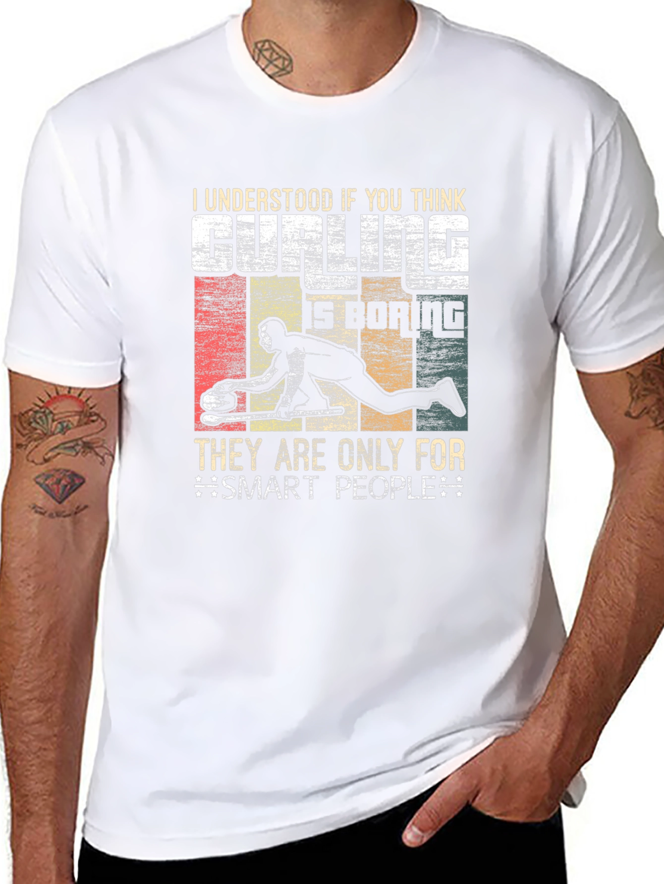 Curling is Only for Smart People T-Shirt