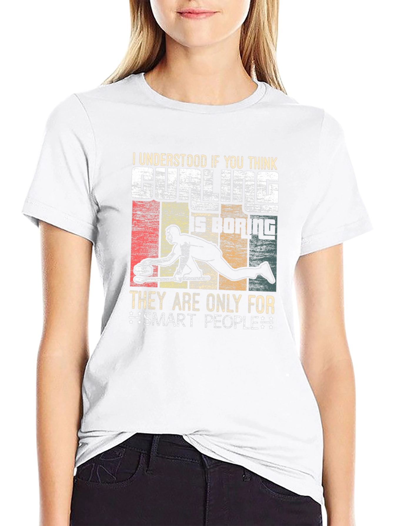 Curling is Only for Smart People T-Shirt