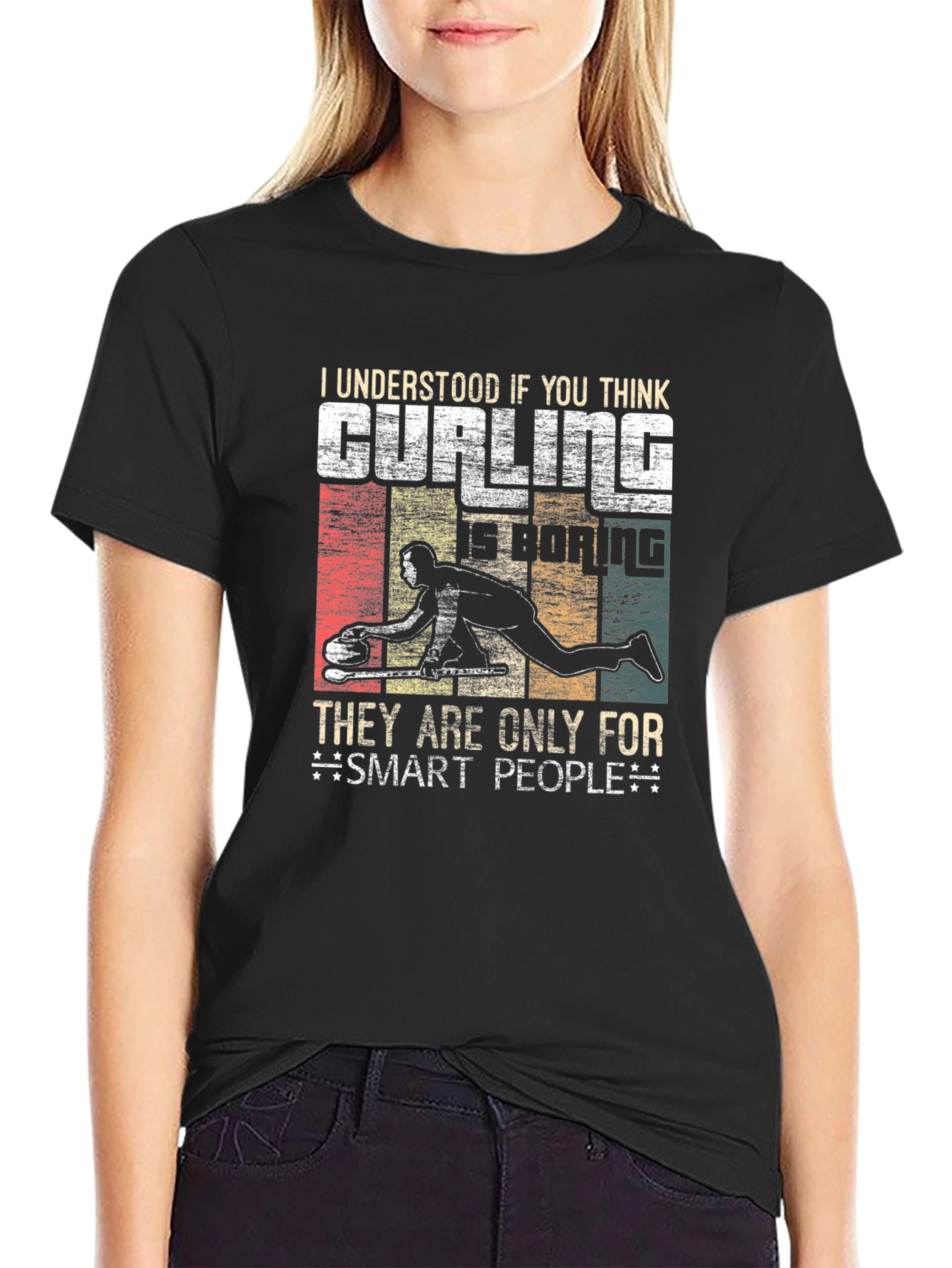 Curling is Only for Smart People T-Shirt