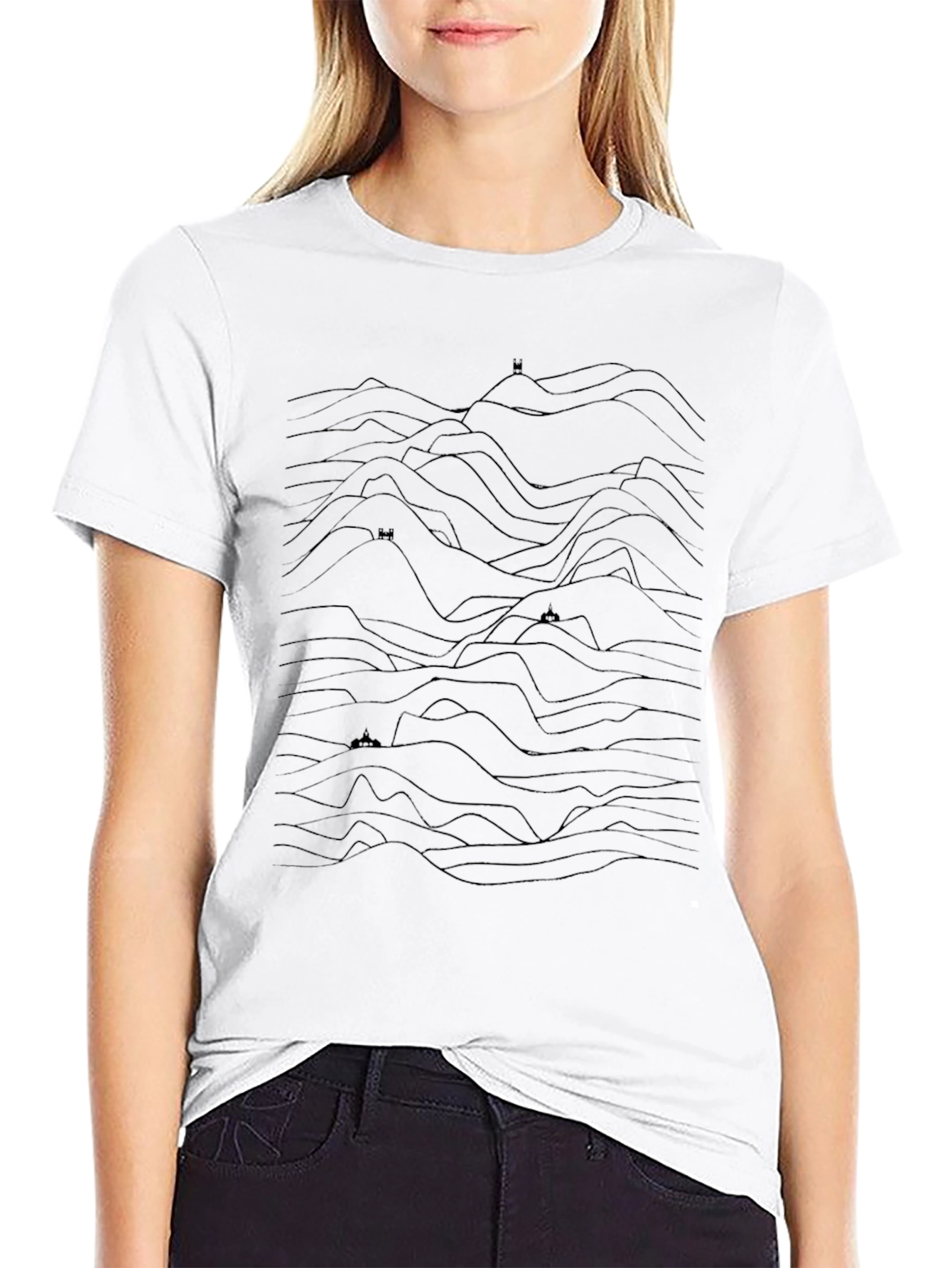 Mountain Silhouette Black Tee