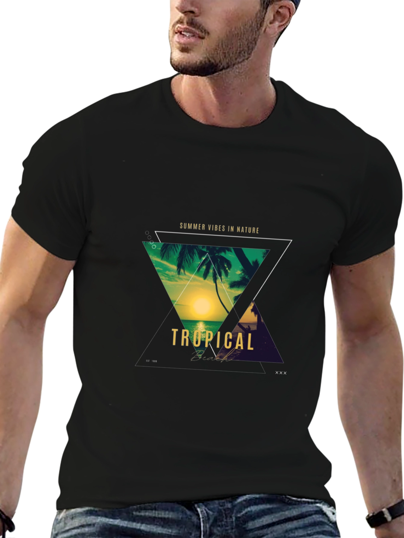 Tropical Vibes T-Shirt - Summer Nature Design