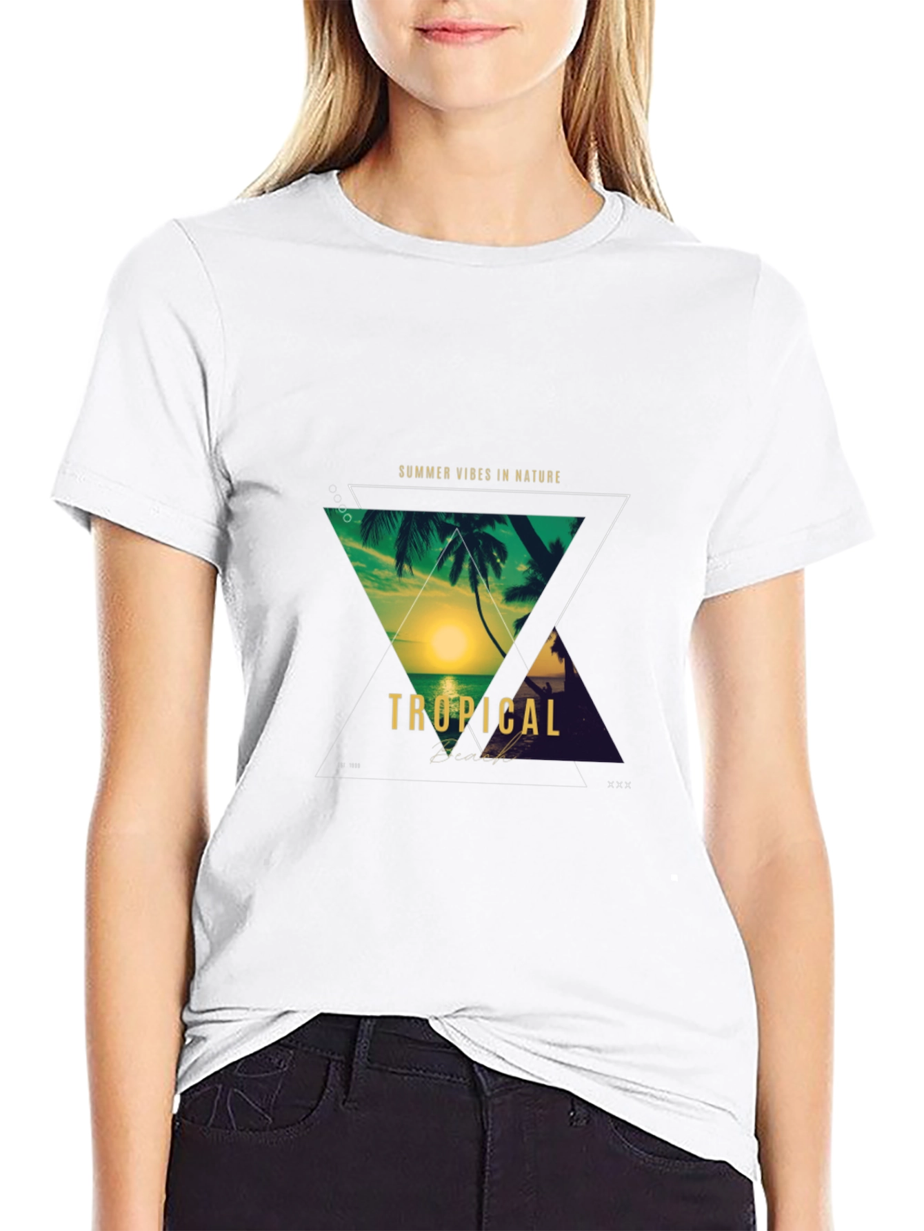 Tropical Vibes T-Shirt - Summer Nature Design
