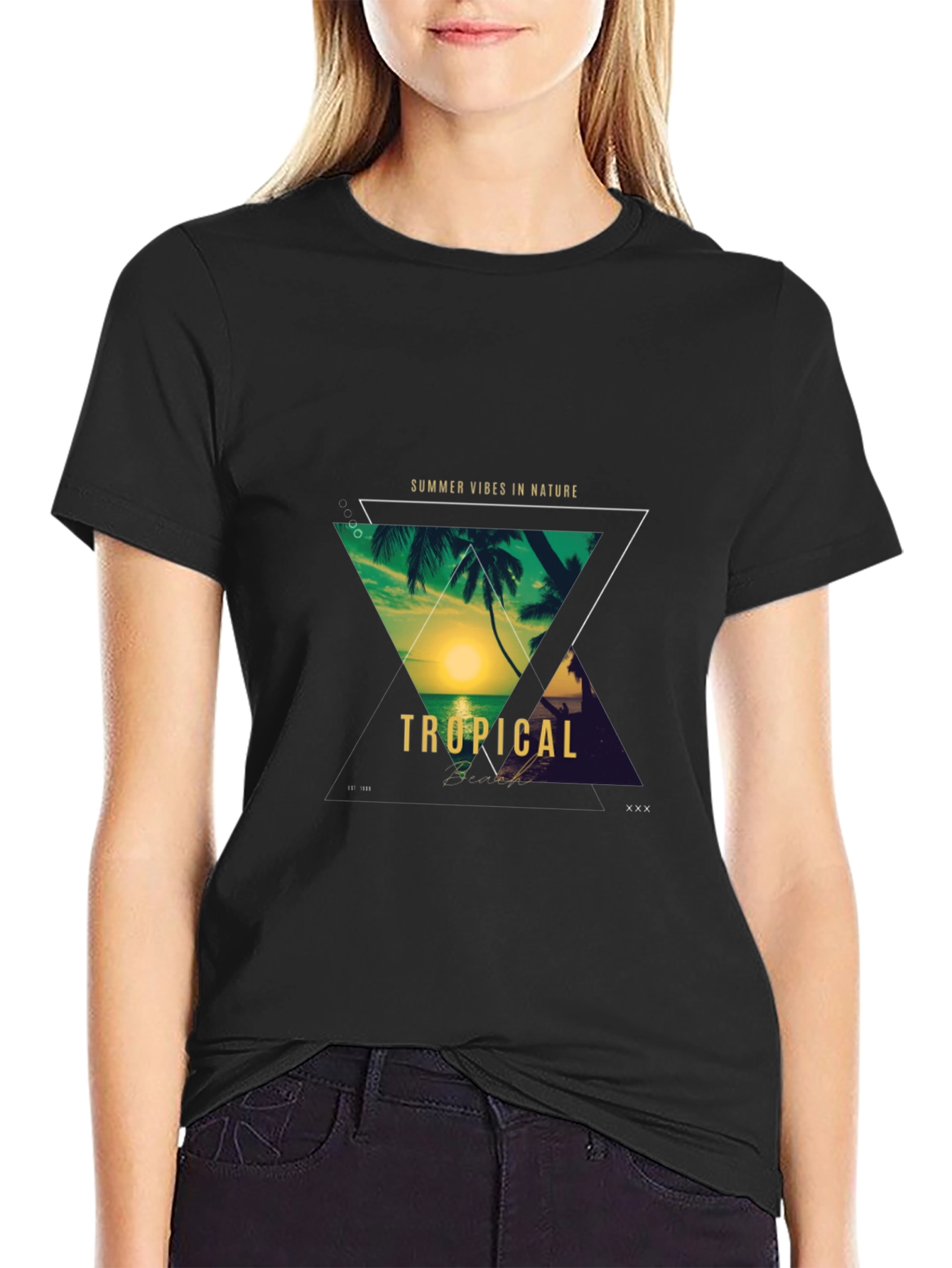 Tropical Vibes T-Shirt - Summer Nature Design
