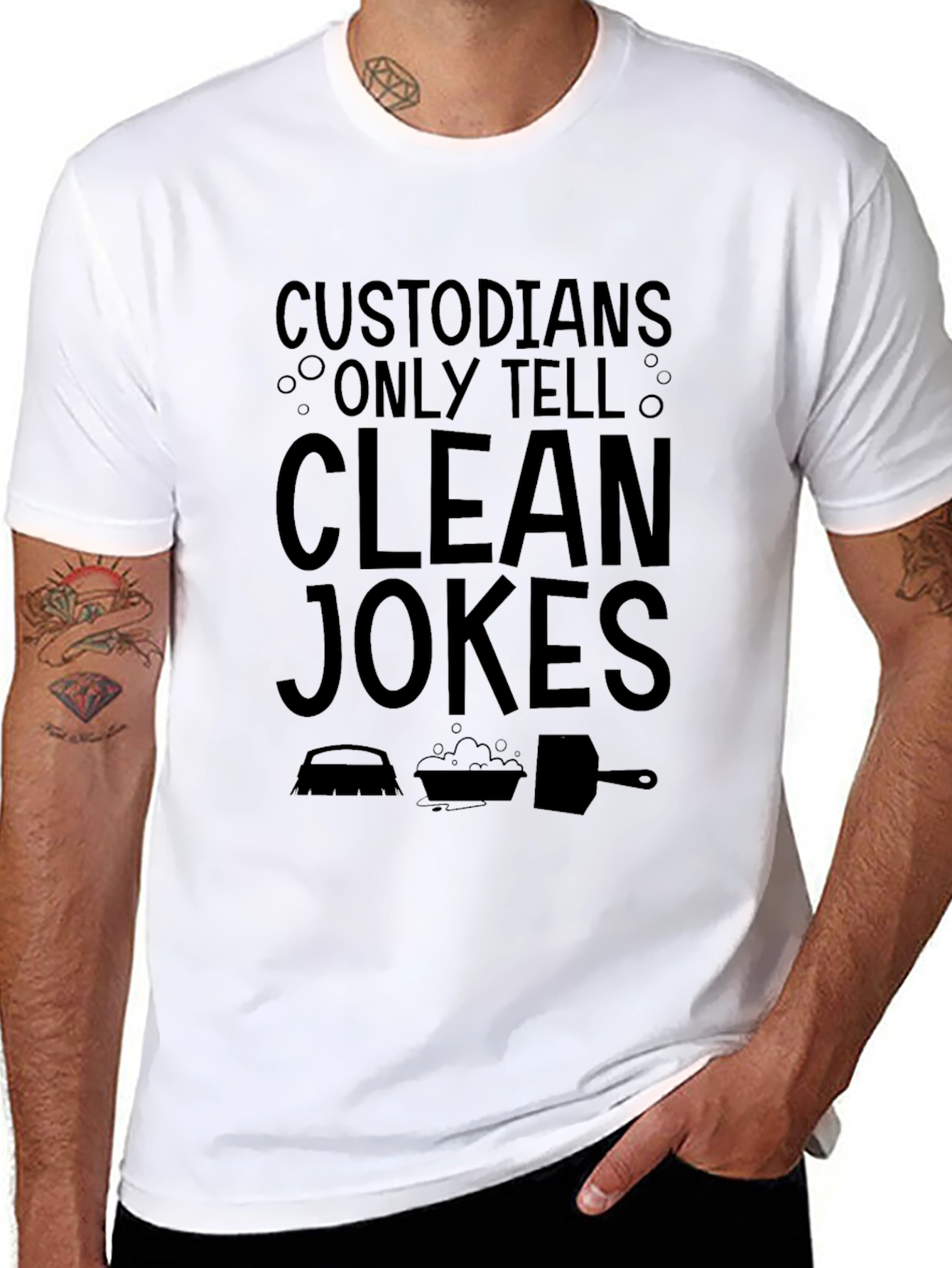 Custodian Clean Jokes Graphic Tee