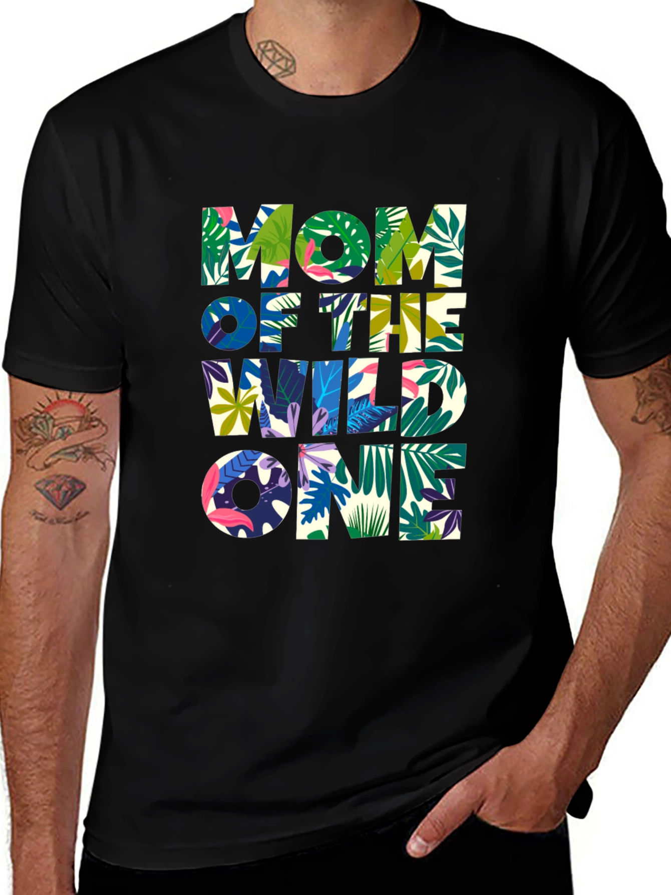 Mom Of The Wild One Jungle Graphic T-Shirt