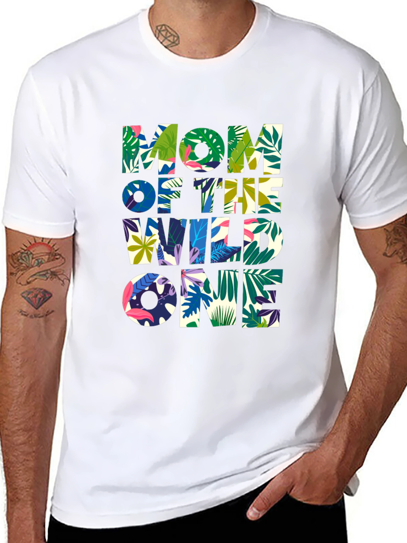 Mom Of The Wild One Jungle Graphic T-Shirt