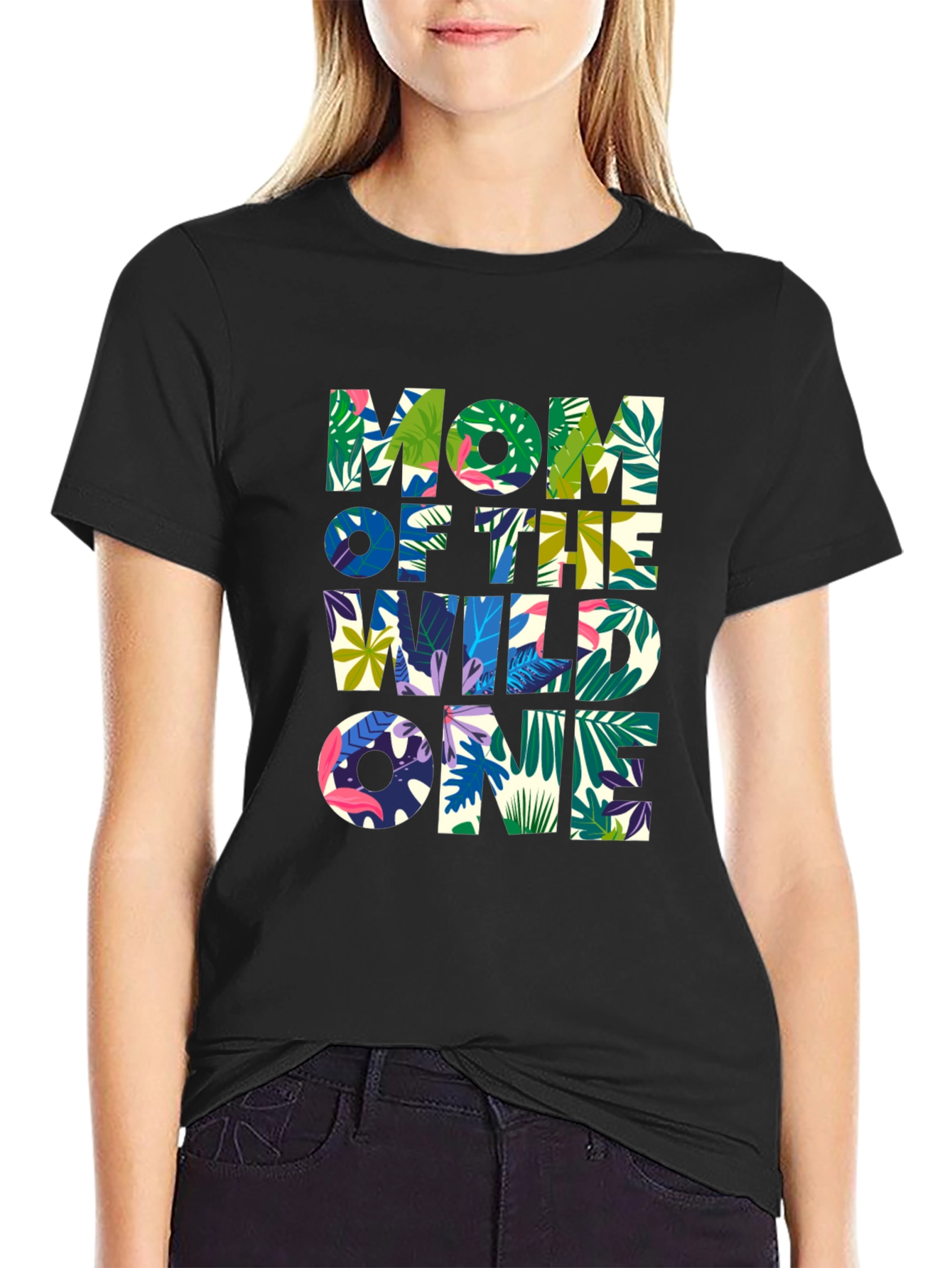 Mom Of The Wild One Jungle Graphic T-Shirt