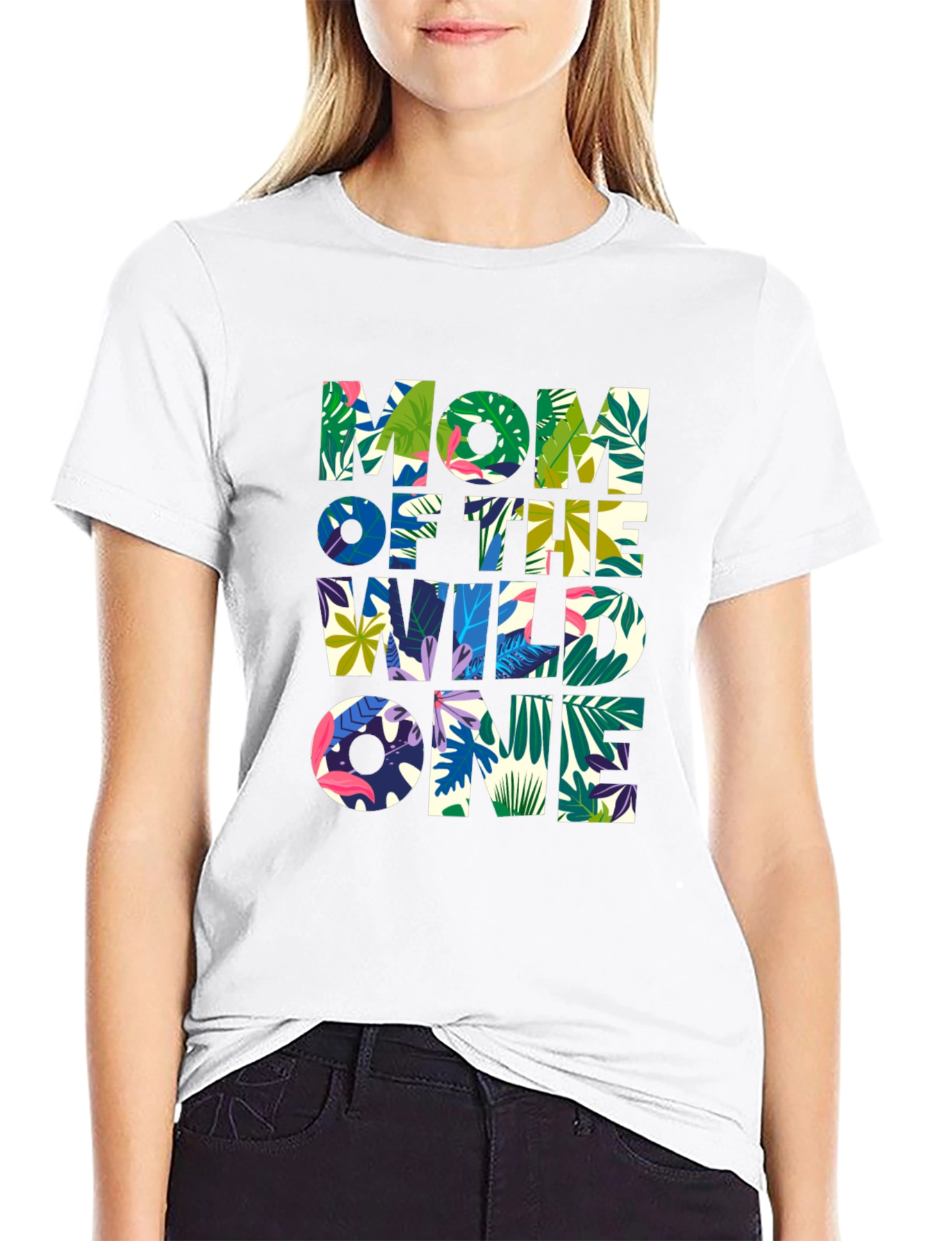Mom Of The Wild One Jungle Graphic T-Shirt