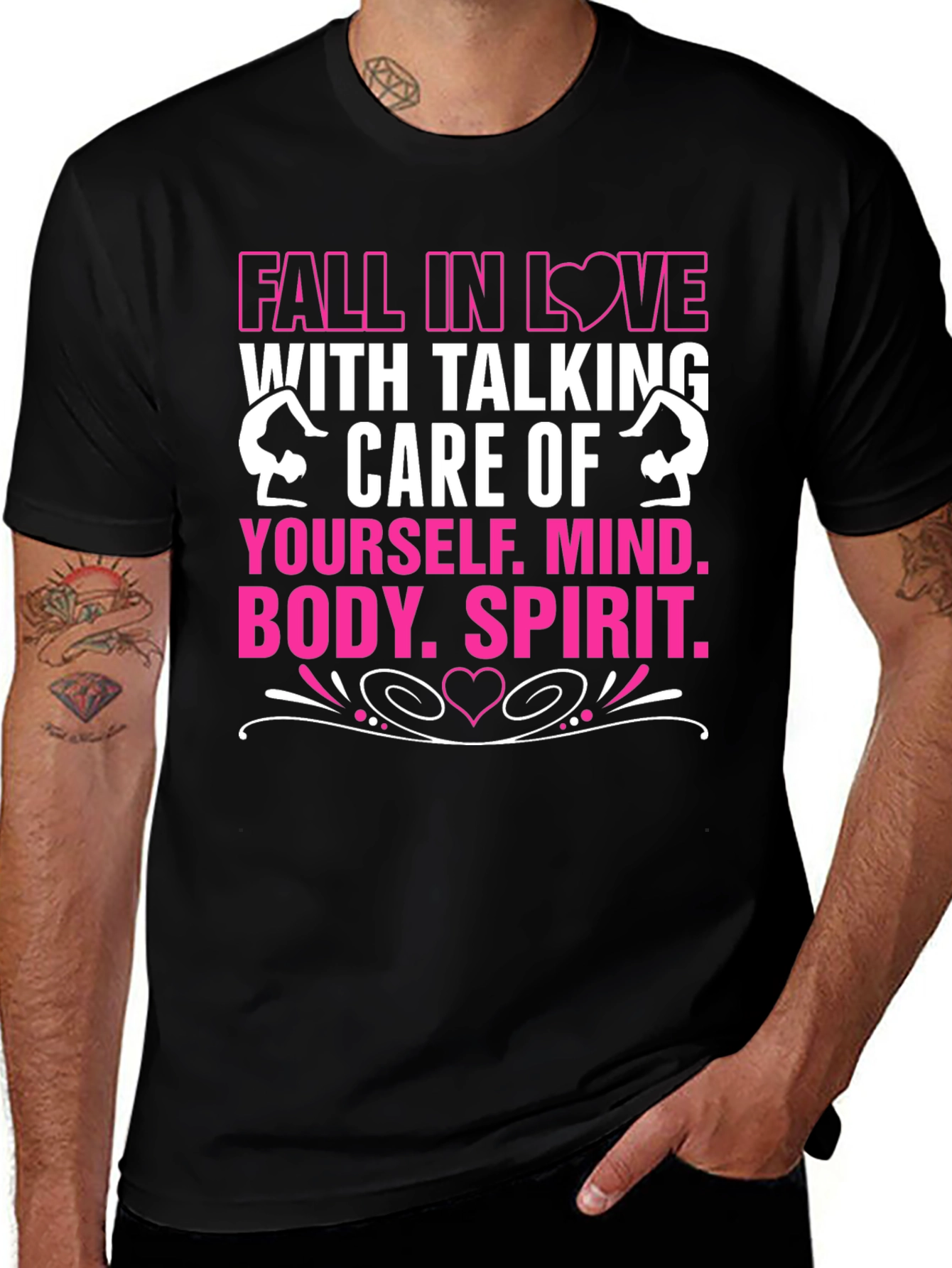 Fall in Love Self-Care T-Shirt Black